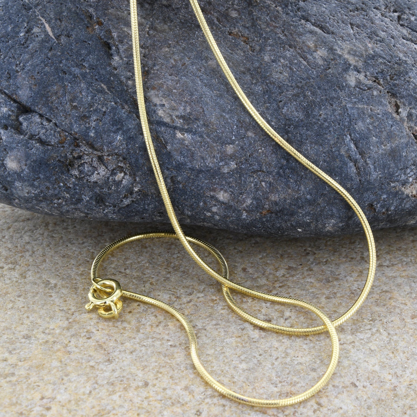 Edle Massive Goldkette Schlangenkette rund Halskette 333- 8 Karat Gold