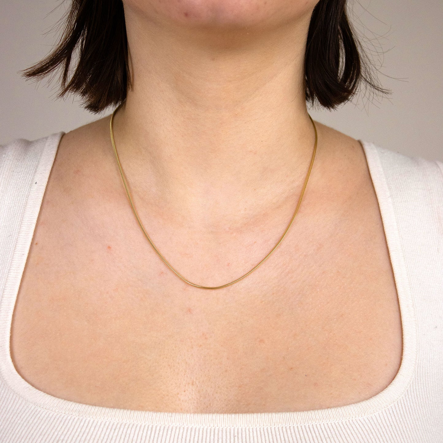 Edle Massive Goldkette Schlangenkette rund Halskette 333- 8 Karat Gold
