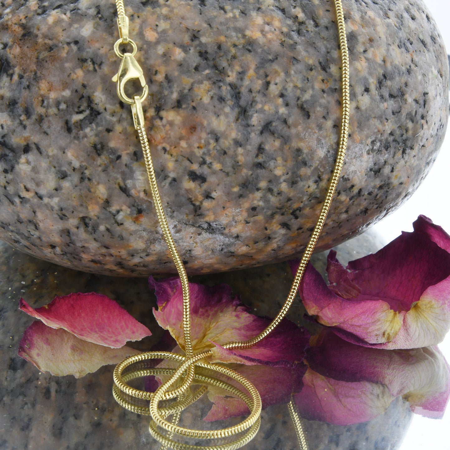 Edle Massive Goldkette Schlangenkette rund Halskette 333- 8 Karat Gold