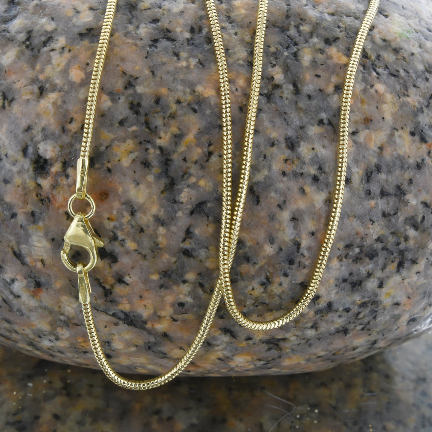 Edle Massive Goldkette Schlangenkette rund Halskette 333- 8 Karat Gold