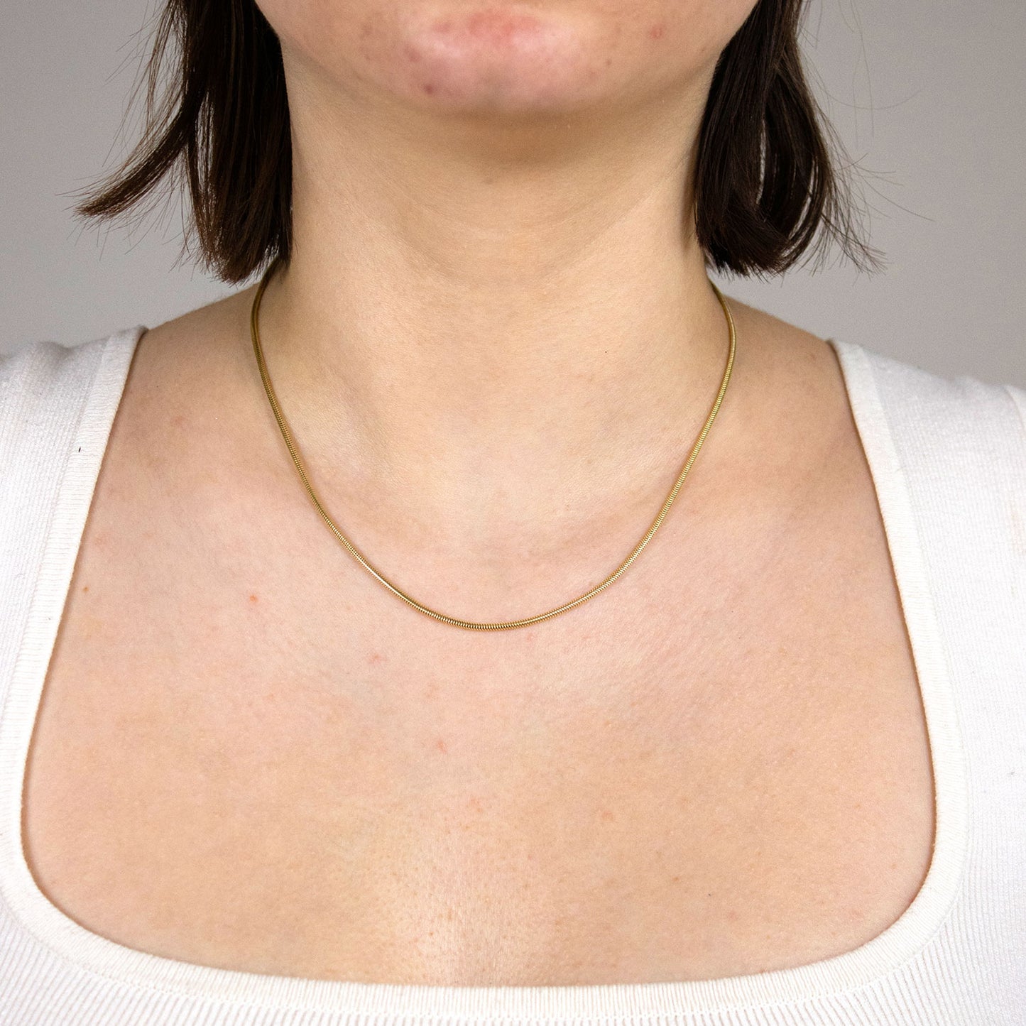 Edle Massive Goldkette Schlangenkette rund Halskette 333- 8 Karat Gold