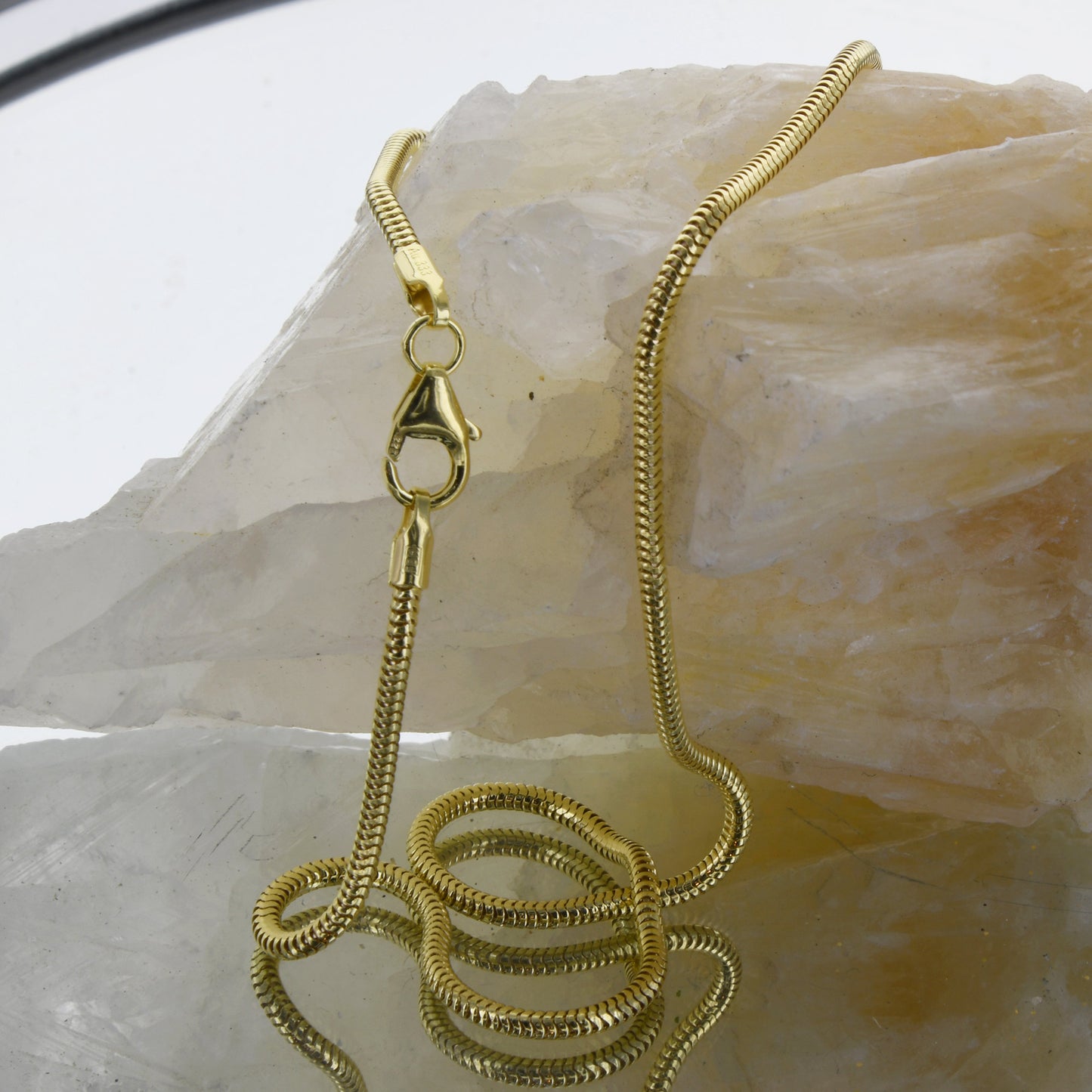 Edle Massive Goldkette Schlangenkette rund Halskette 333- 8 Karat Gold