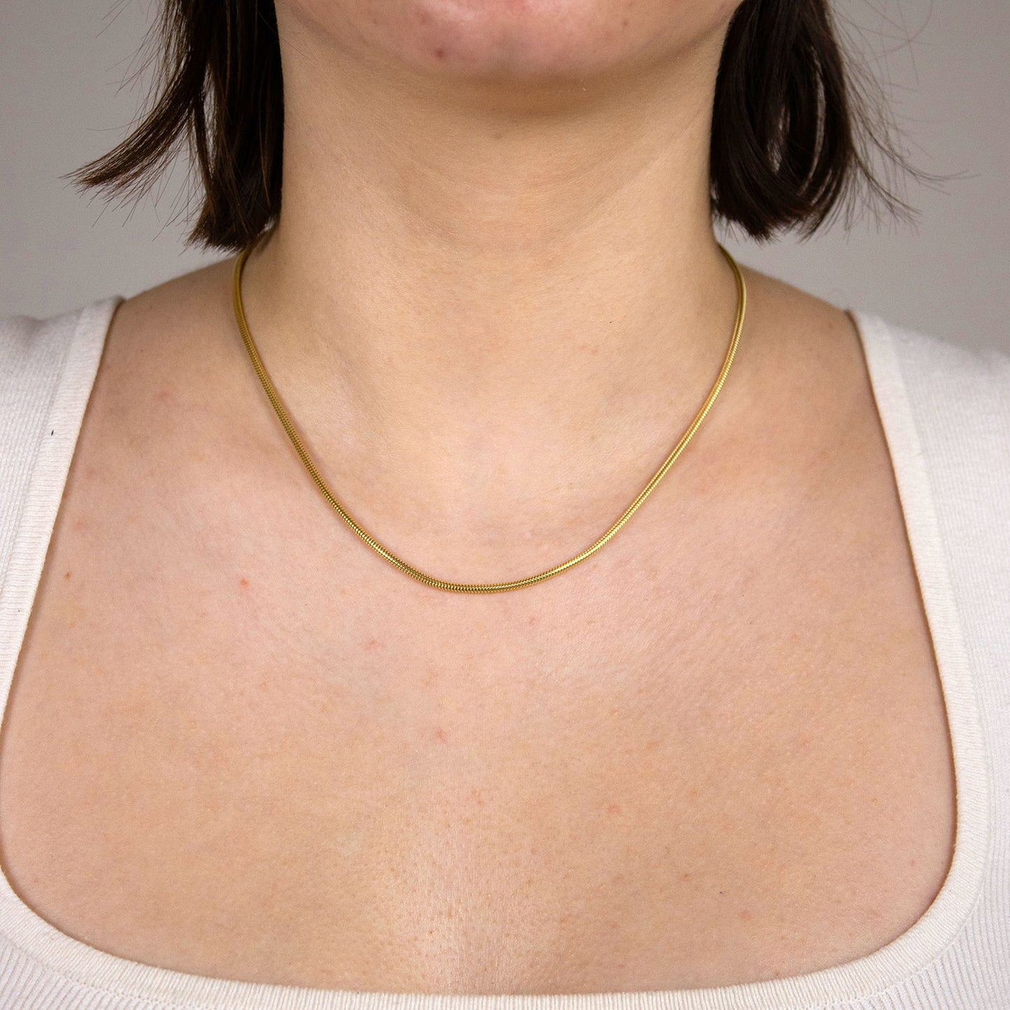 Edle Massive Goldkette Schlangenkette rund Halskette 333- 8 Karat Gold