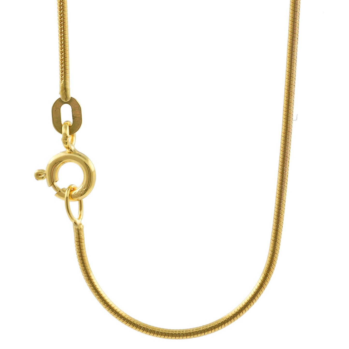 Edle Massive Goldkette Schlangenkette rund Halskette 585-14 Karat Gold