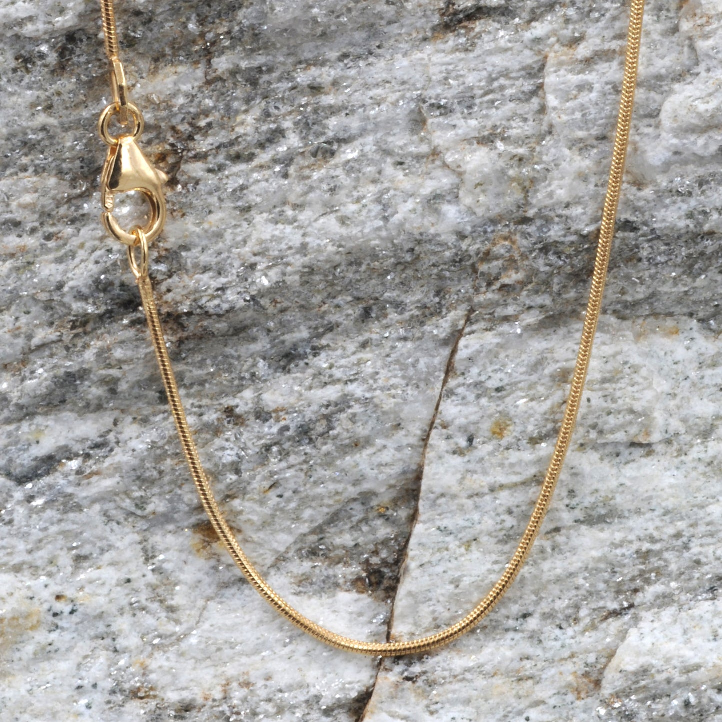 Edle Massive Goldkette Schlangenkette rund Halskette 750-18 Karat Gold