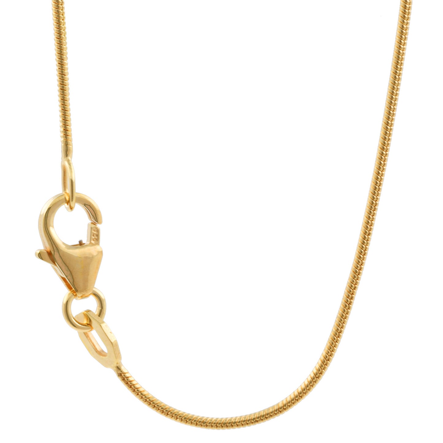 Edle Massive Goldkette Schlangenkette rund Halskette 750-18 Karat Gold