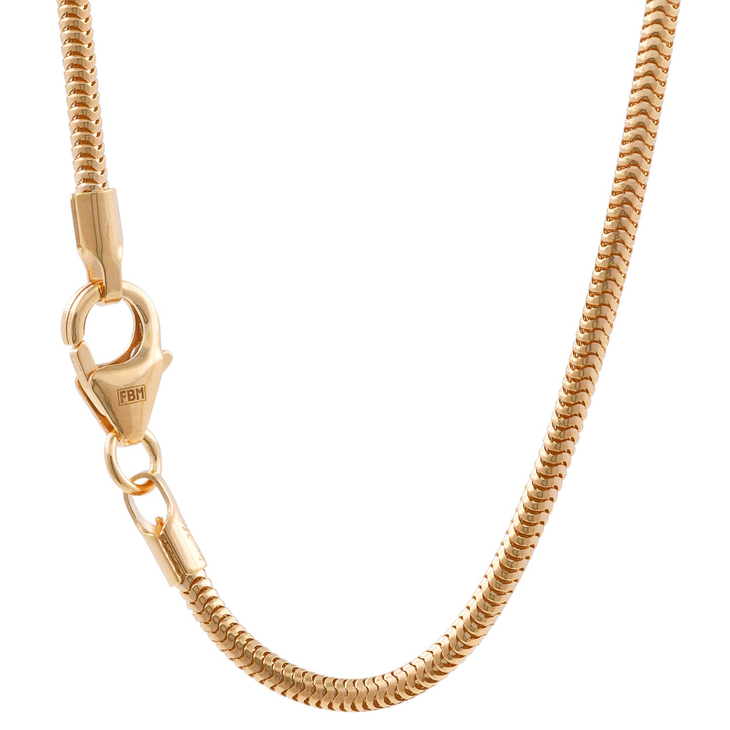 Edle Massive Goldkette Schlangenkette rund Halskette 750-18 Karat Gold