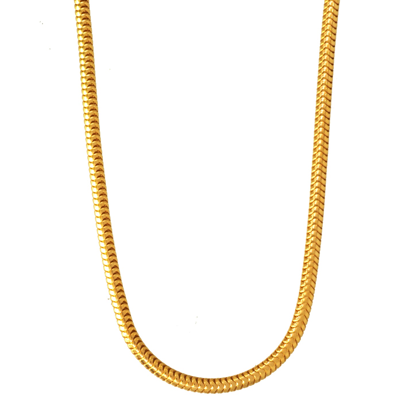 Edle Massive Goldkette Schlangenkette rund Halskette 750-18 Karat Gold