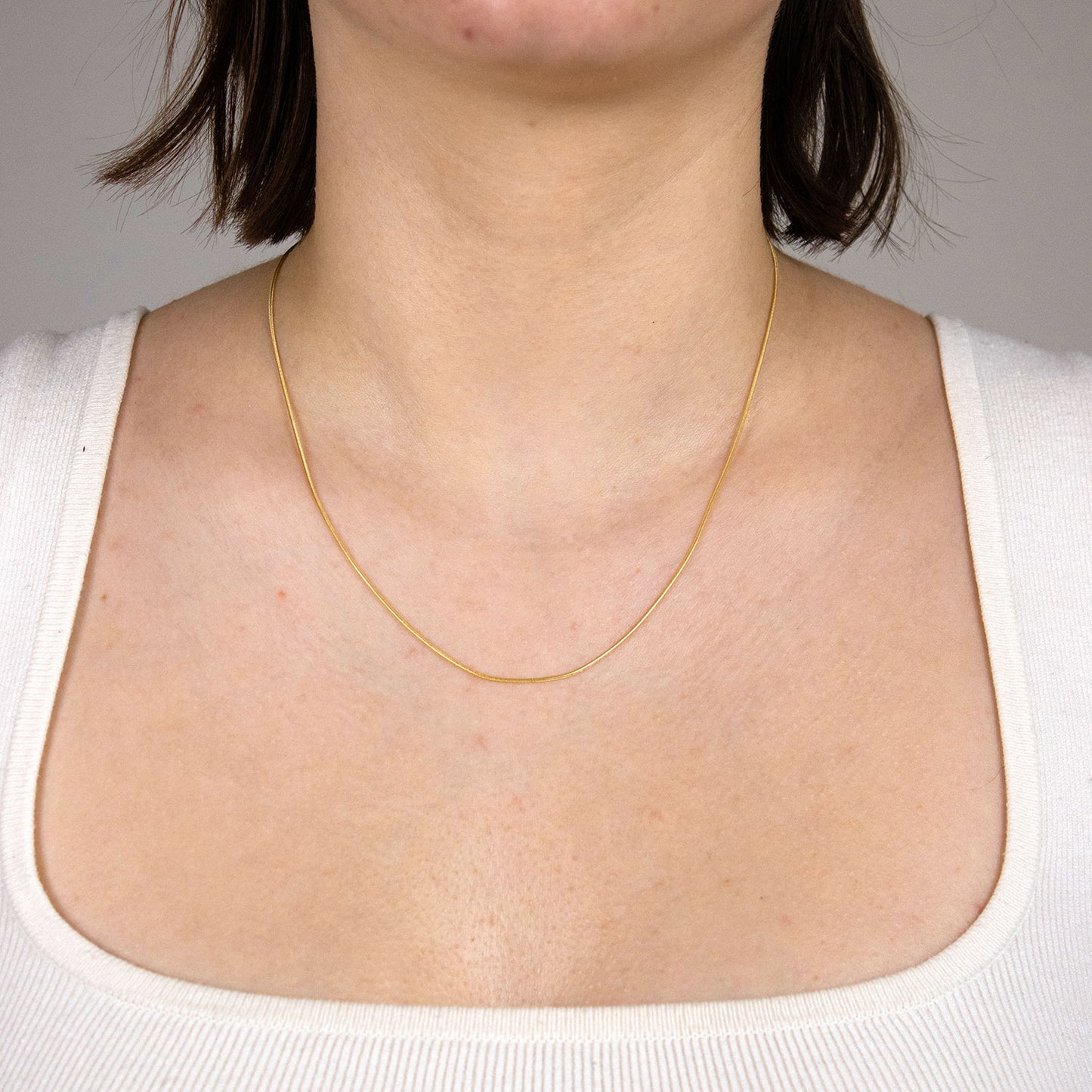 Edle Massive Goldkette Schlangenkette rund Halskette 750-18 Karat Gold