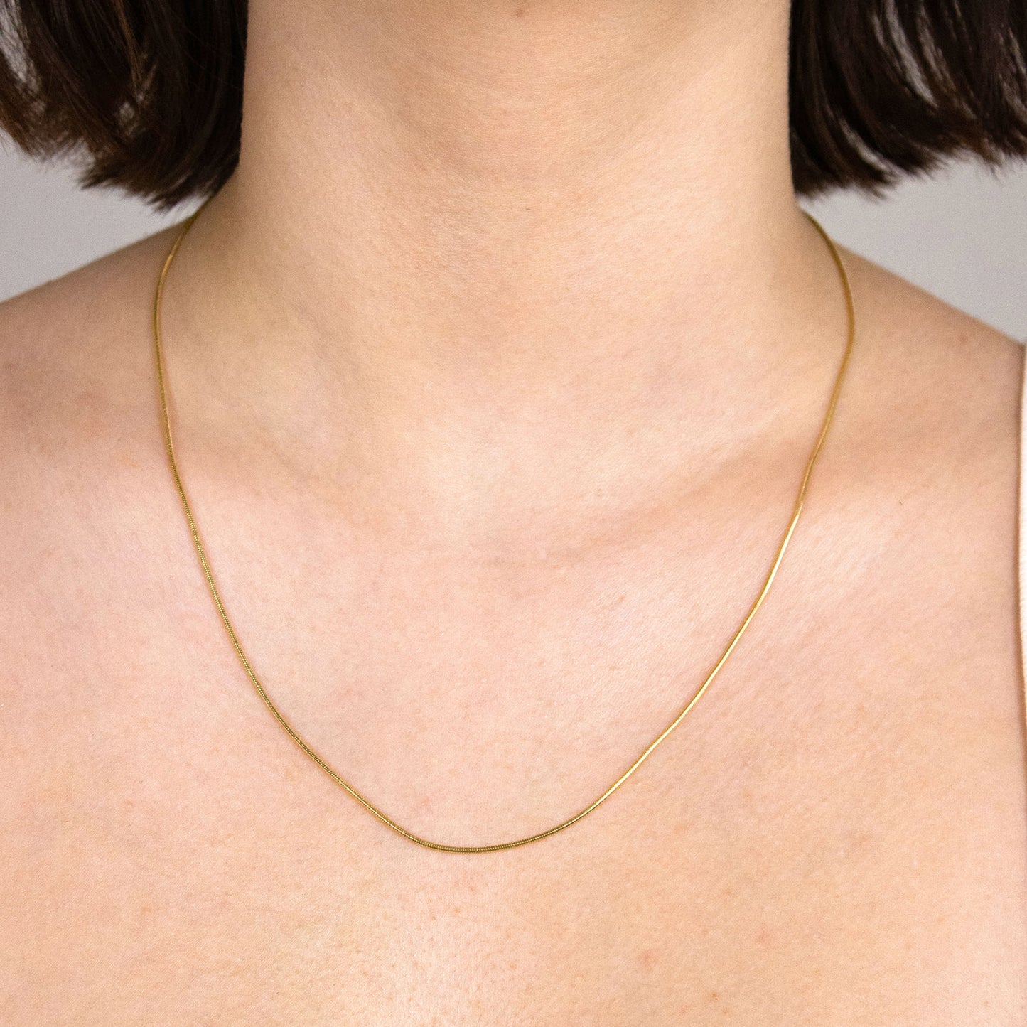 Edle Massive Goldkette Schlangenkette rund Halskette 750-18 Karat Gold