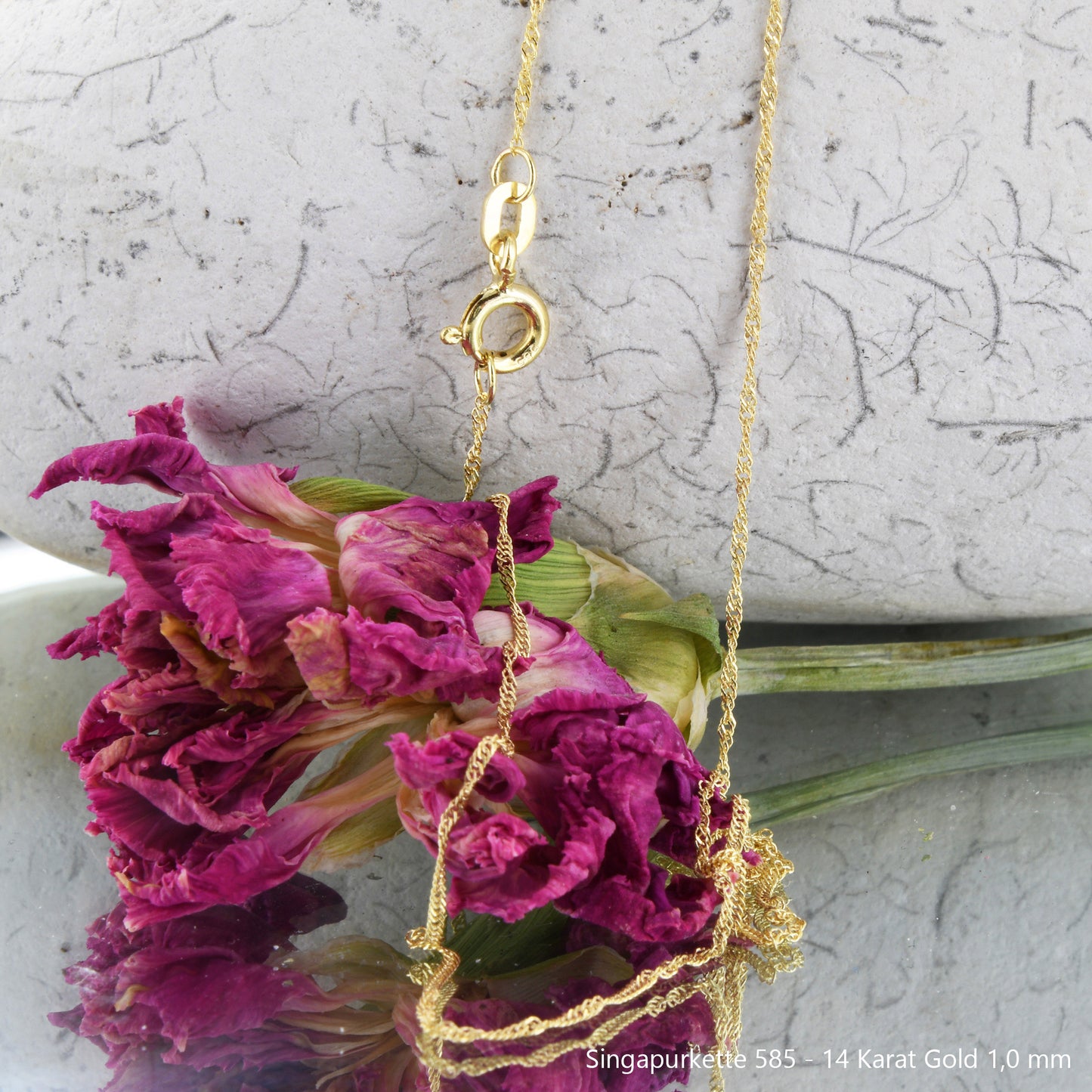 Singapurkette Halskette 585 - 14 Karat Gold Auswahl