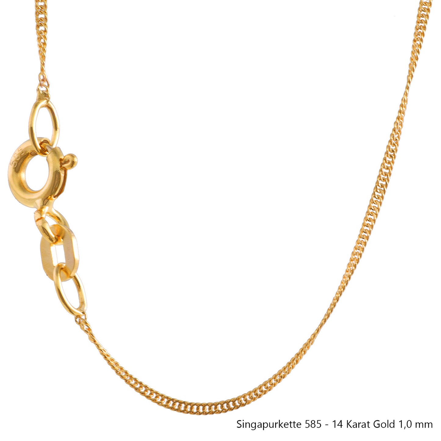 Singapurkette Halskette 585 - 14 Karat Gold Auswahl