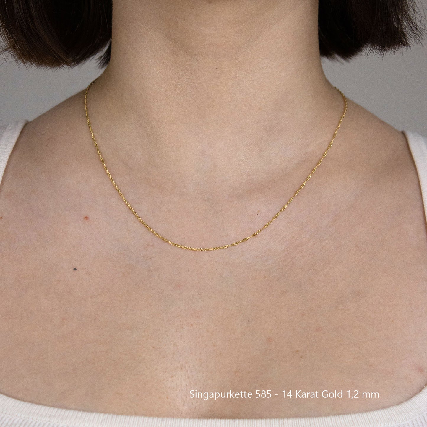 Singapurkette Halskette 585 - 14 Karat Gold Auswahl