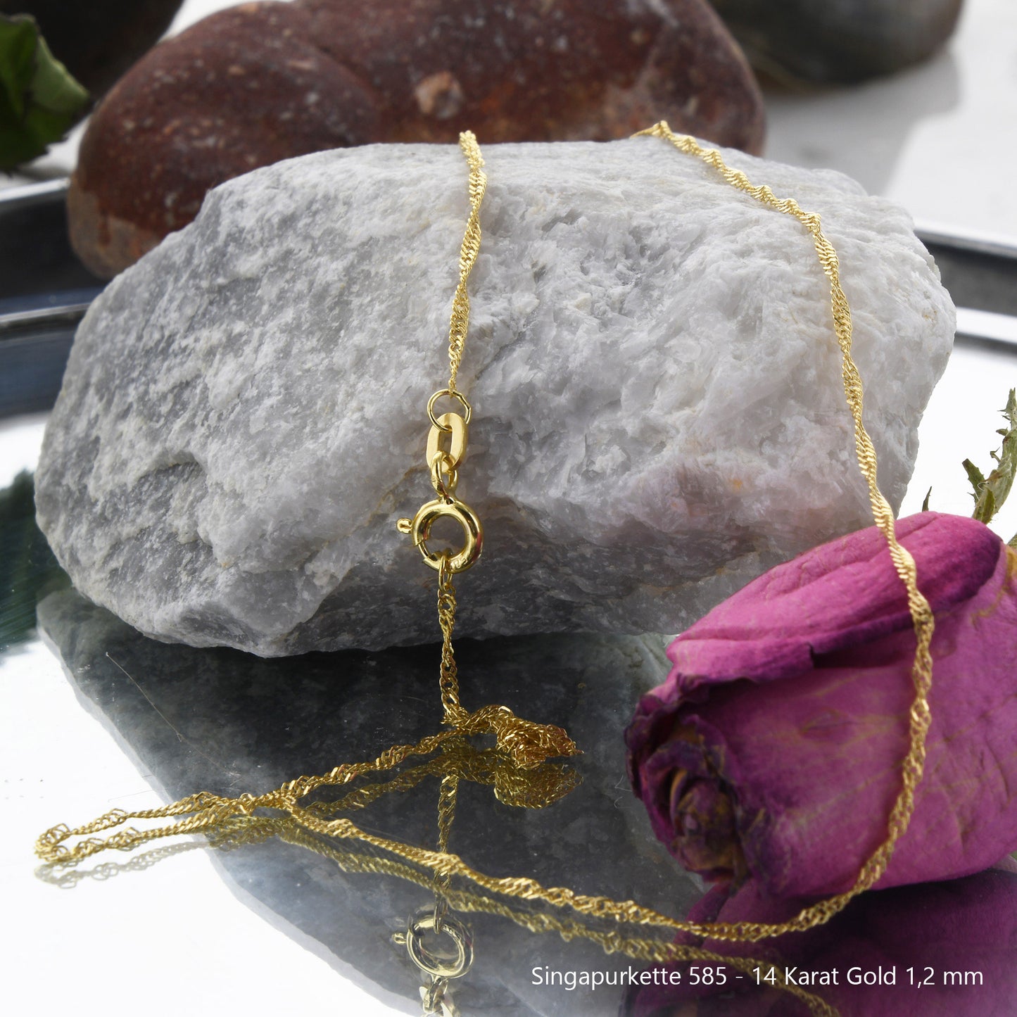 Singapurkette Halskette 585 - 14 Karat Gold Auswahl
