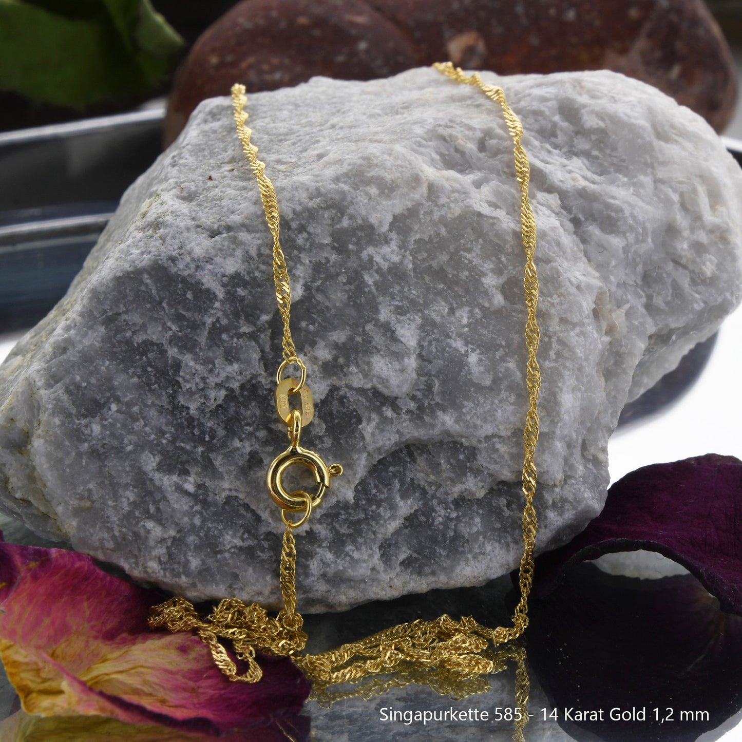 Singapurkette Halskette 585 - 14 Karat Gold Auswahl