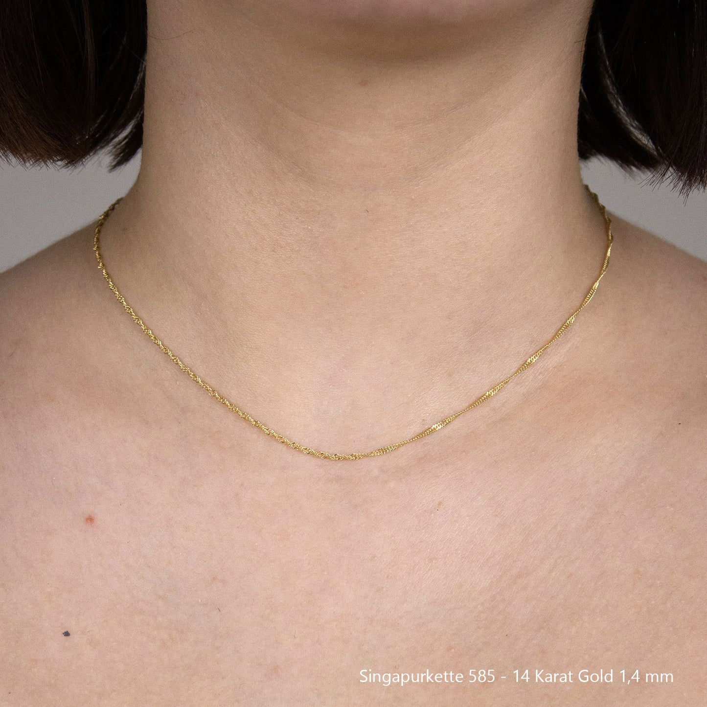 Singapurkette Halskette 585 - 14 Karat Gold Auswahl