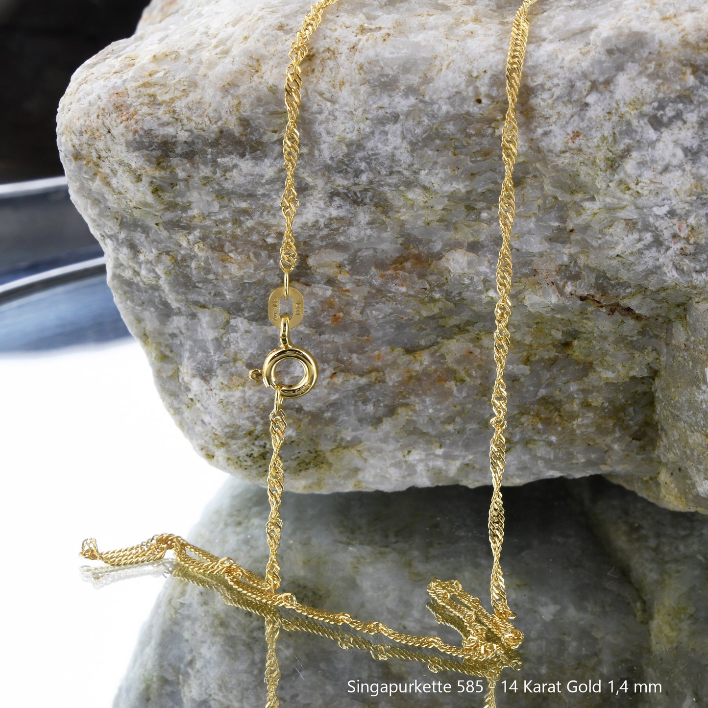 Singapurkette Halskette 585 - 14 Karat Gold Auswahl