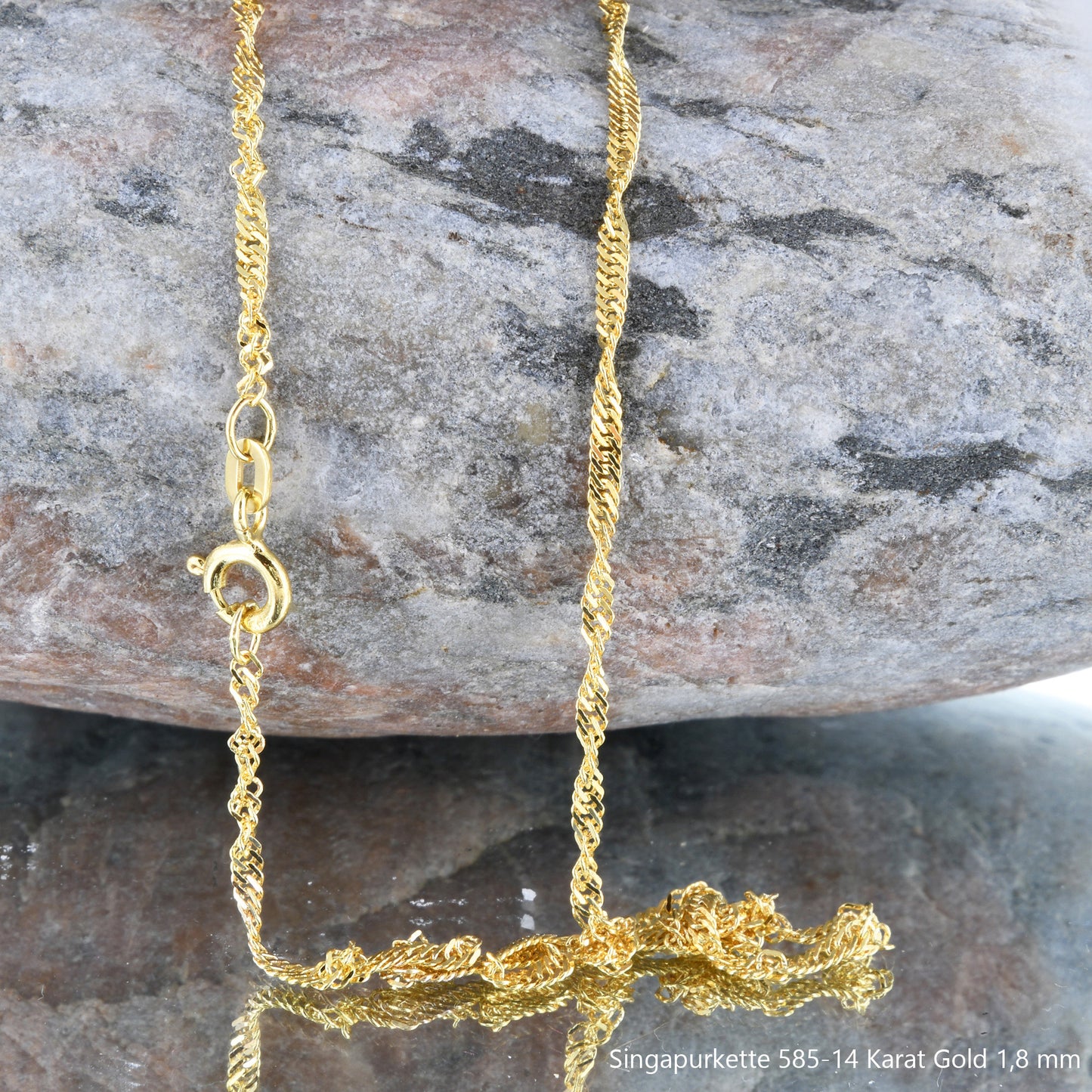 Singapurkette Halskette 585 - 14 Karat Gold Auswahl