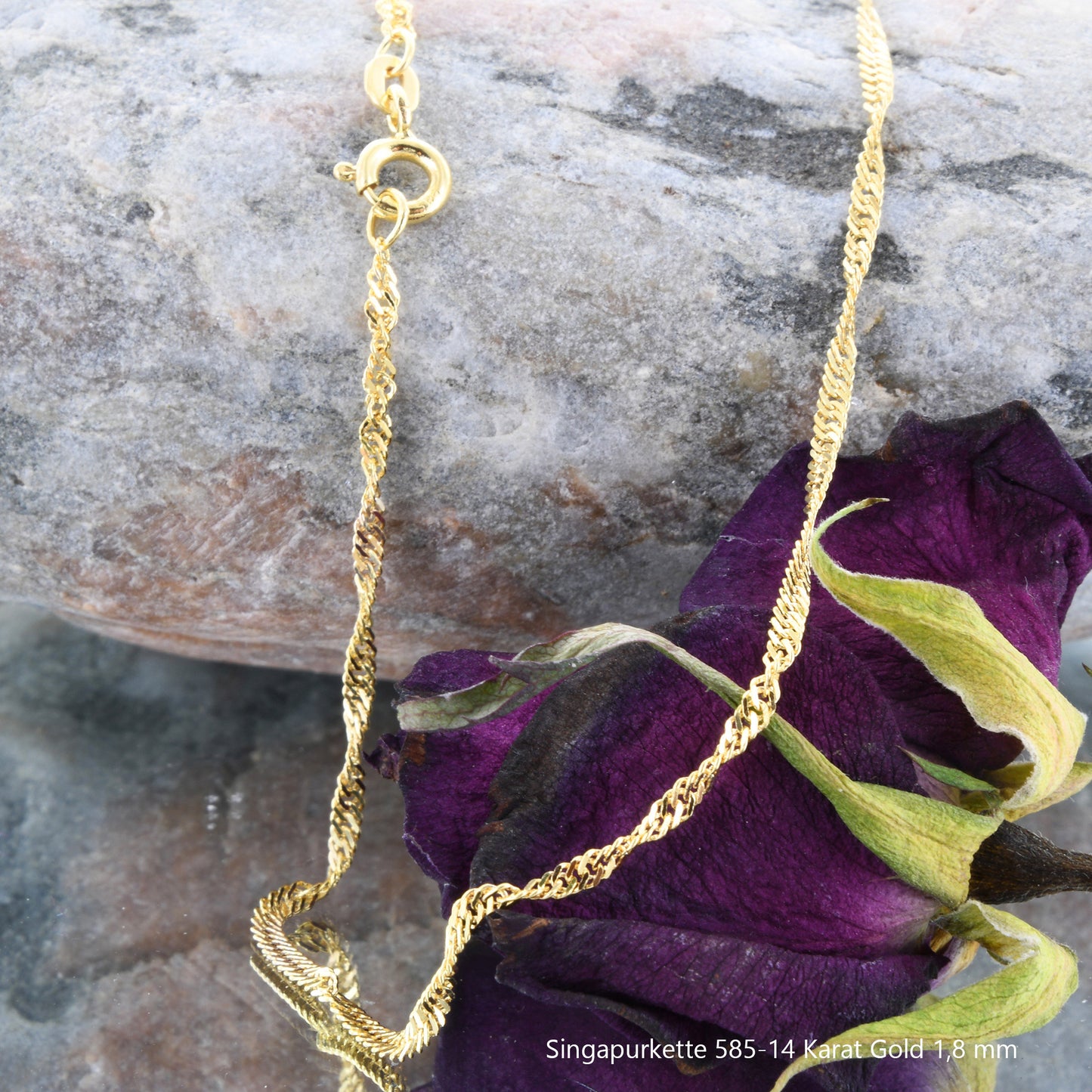 Singapurkette Halskette 585 - 14 Karat Gold Auswahl