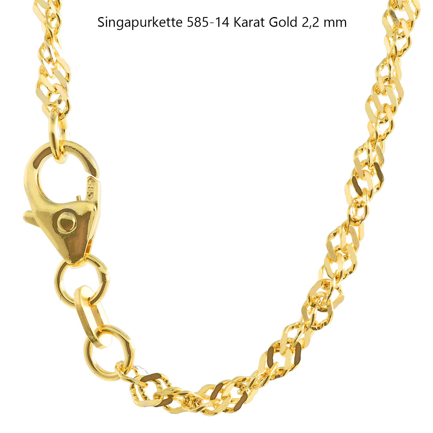 Singapurkette Halskette 585 - 14 Karat Gold Auswahl