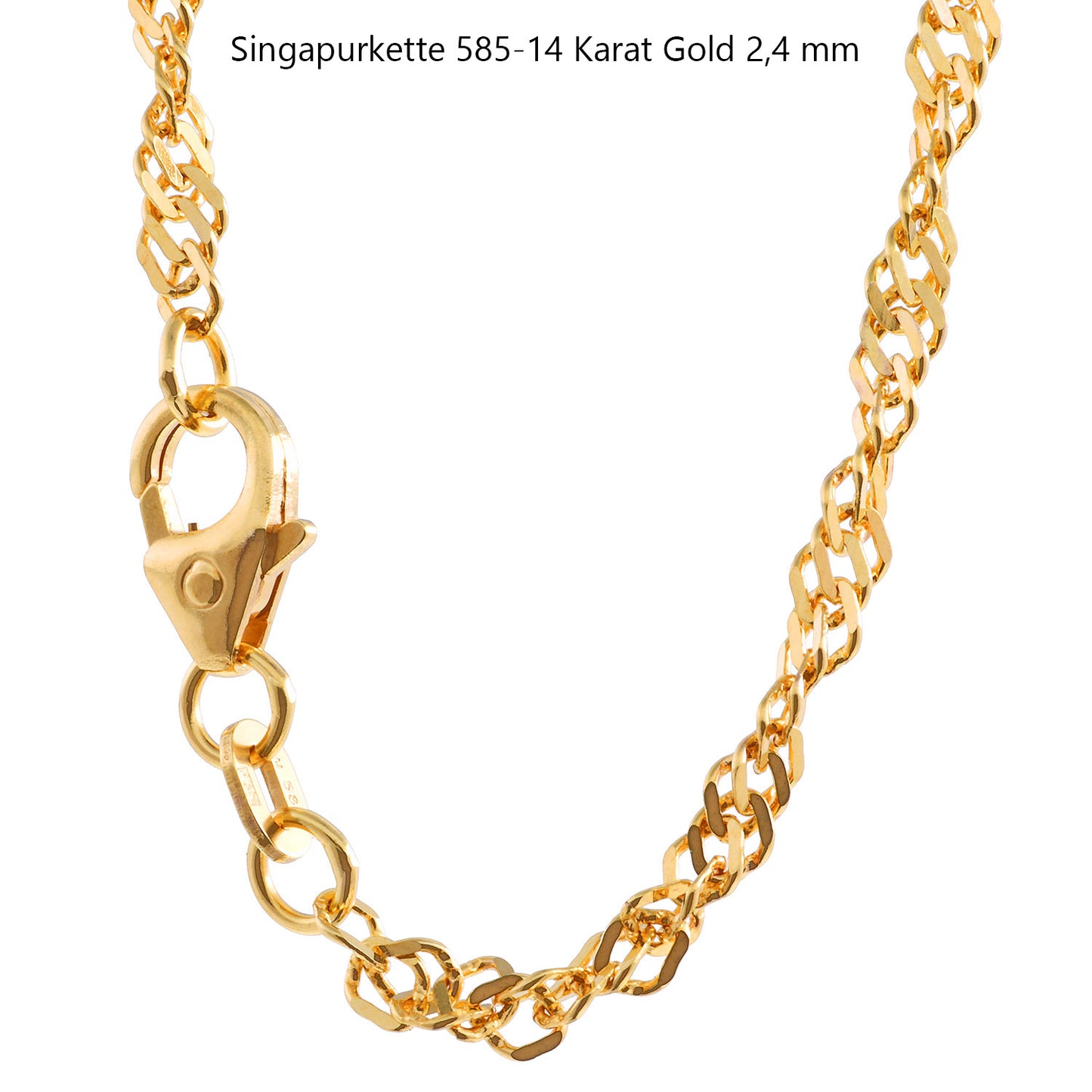 Singapurkette Halskette 585 - 14 Karat Gold Auswahl