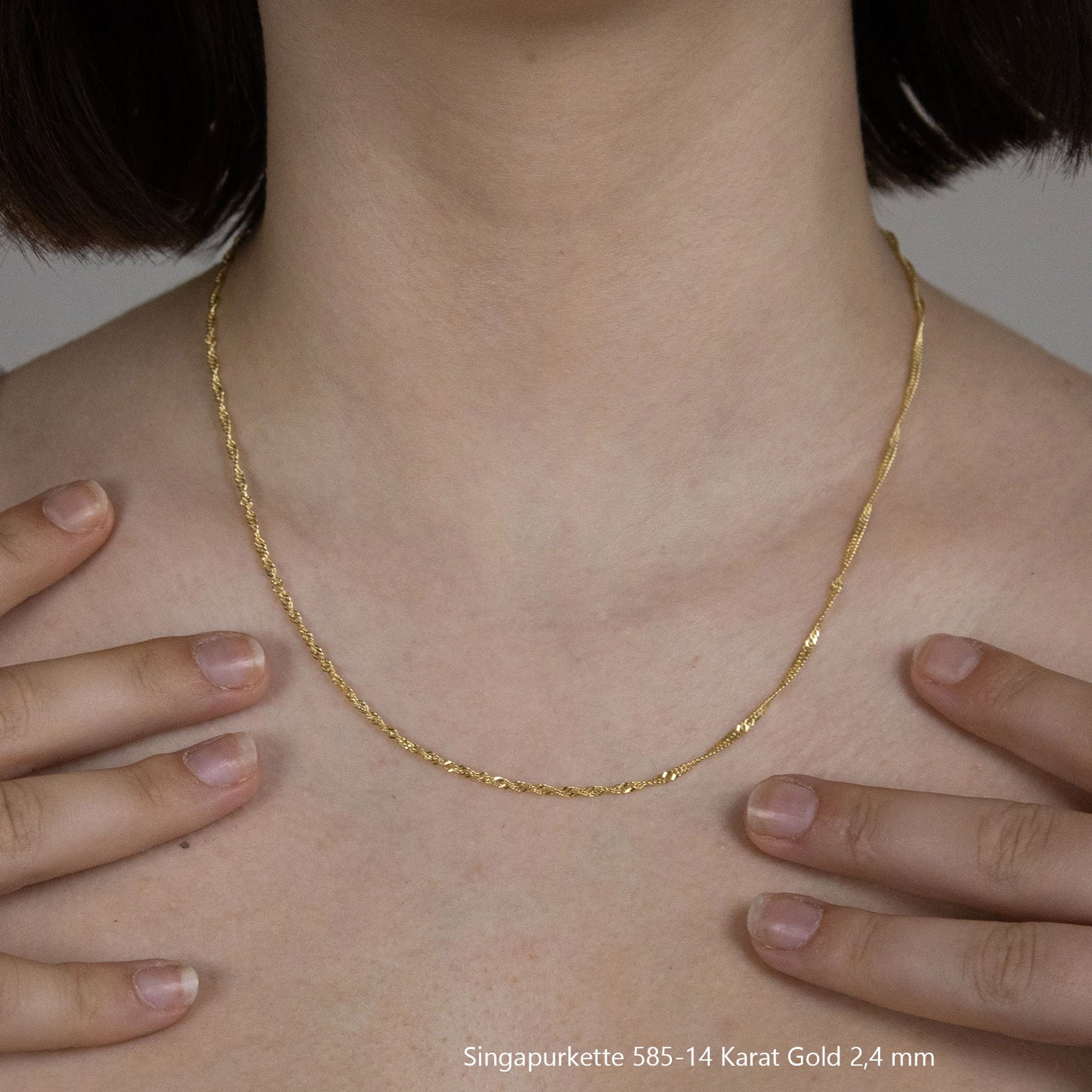 Singapurkette Halskette 585 - 14 Karat Gold Auswahl