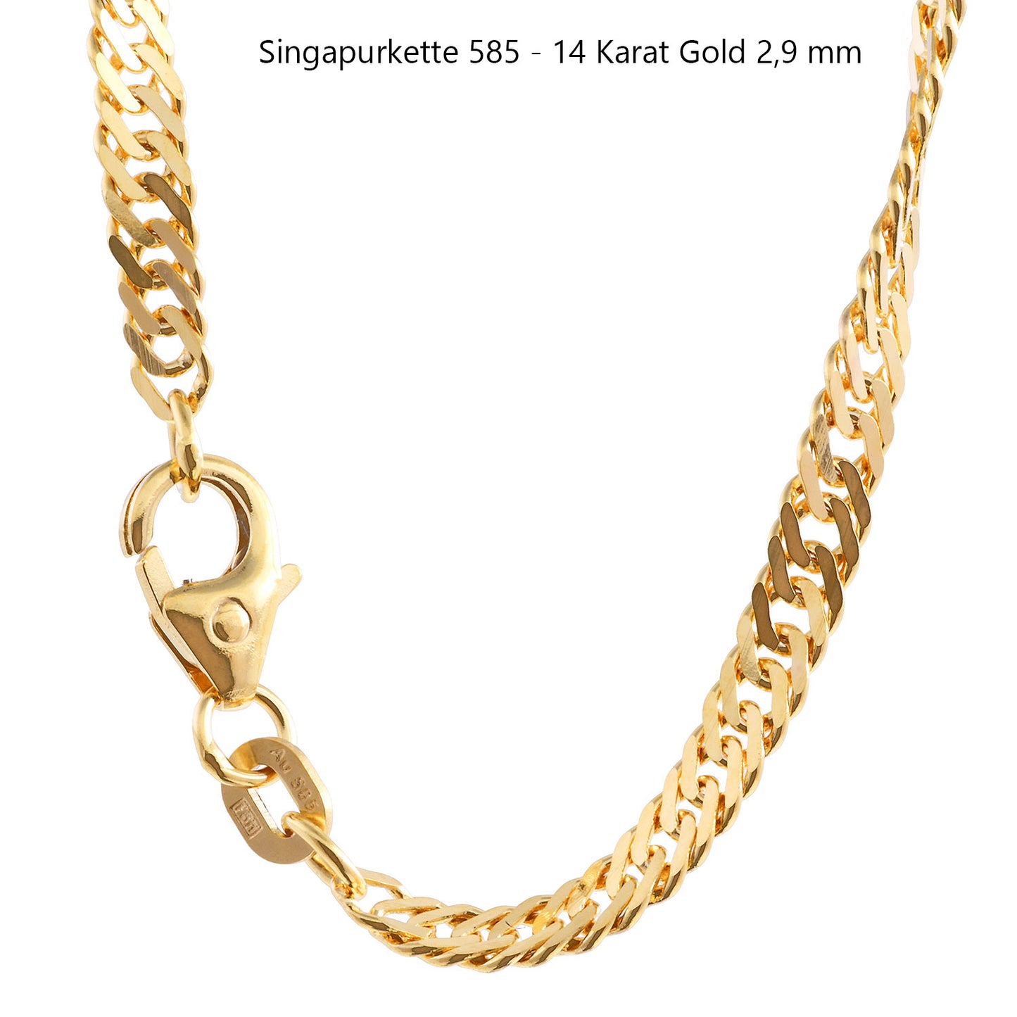 Singapurkette Halskette 585 - 14 Karat Gold Auswahl