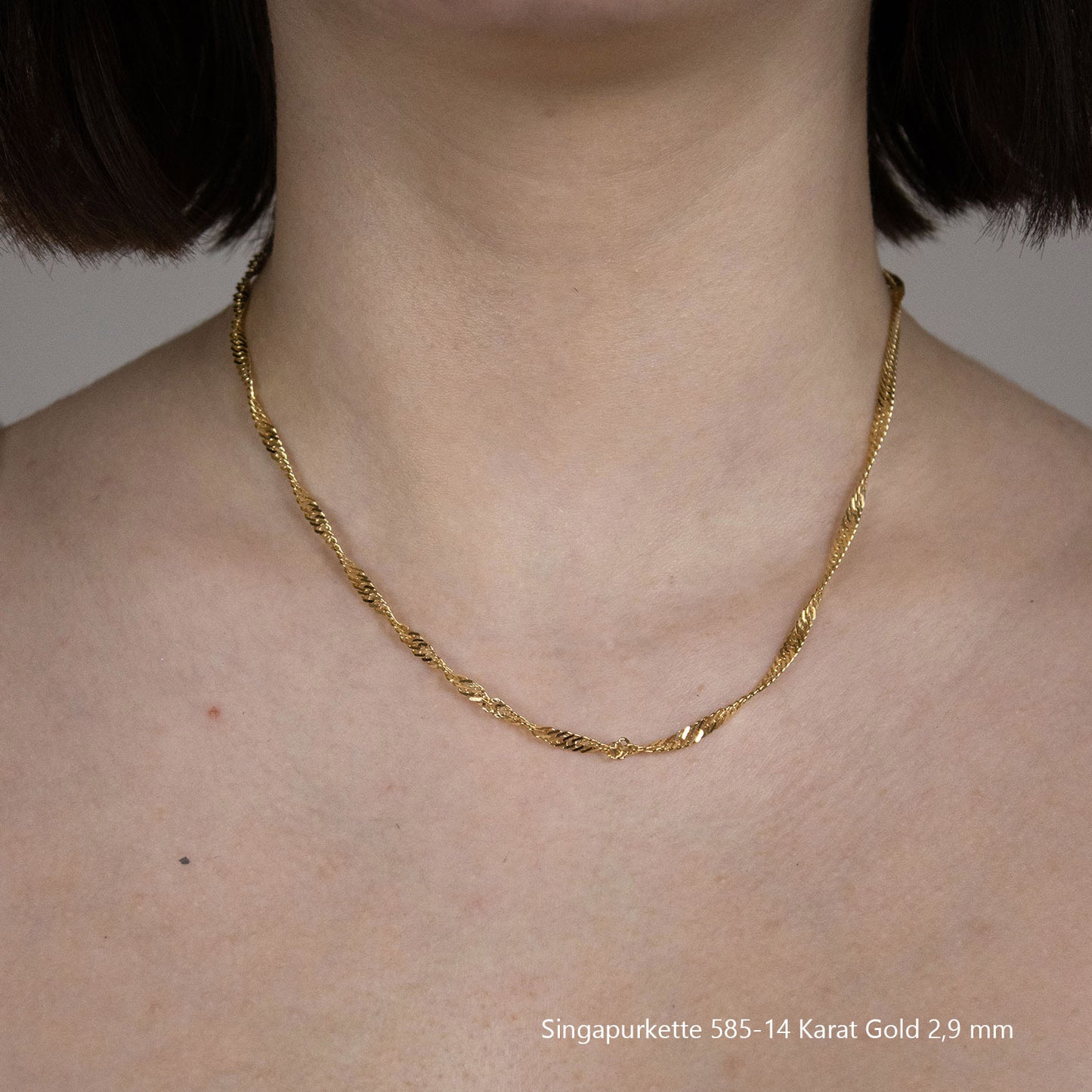 Singapurkette Halskette 585 - 14 Karat Gold Auswahl
