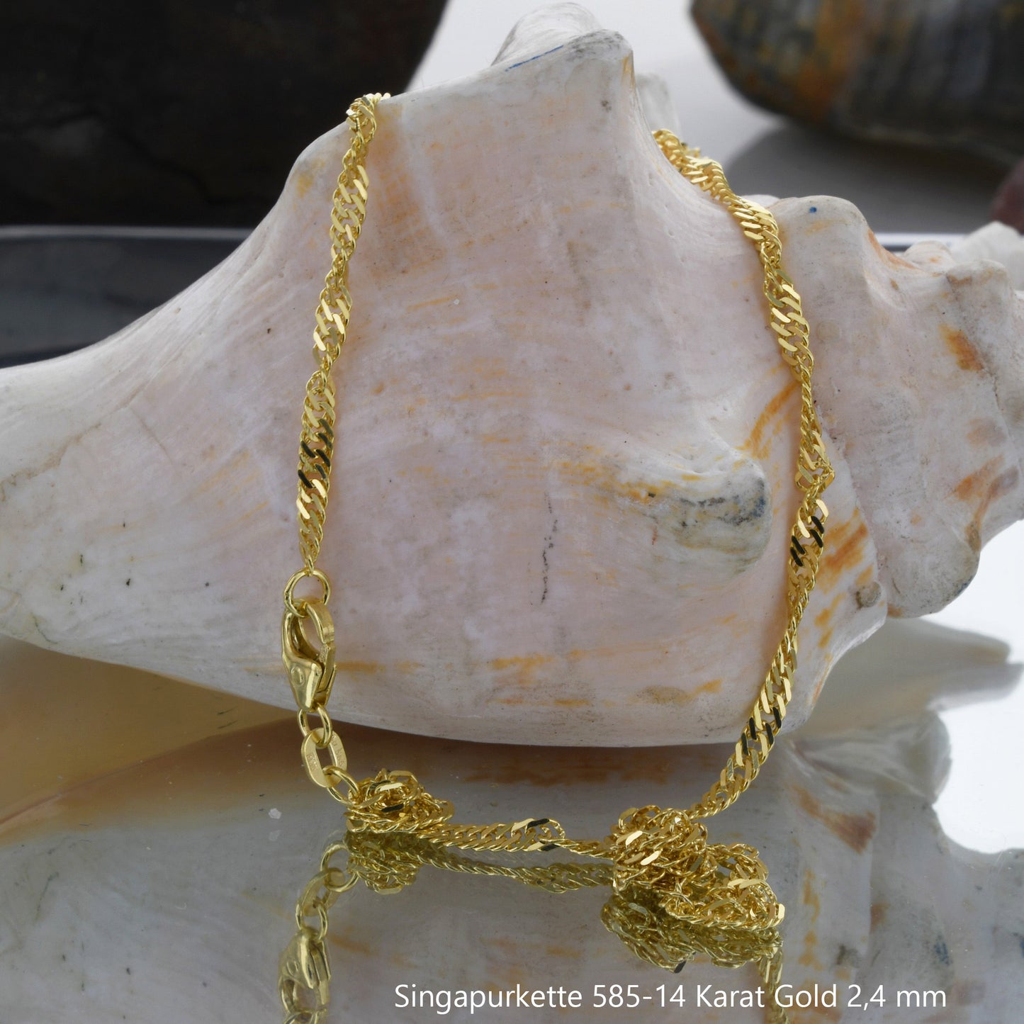 Singapurkette Halskette 585 - 14 Karat Gold Auswahl