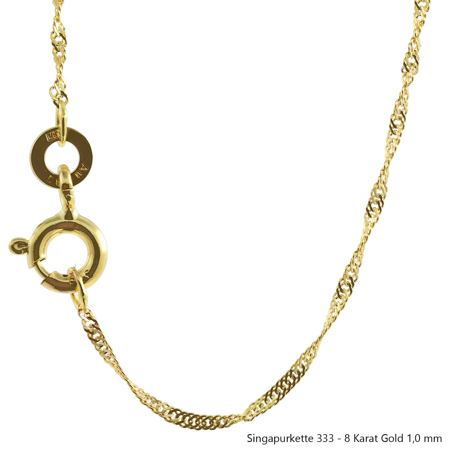 Singapurkette Halskette 333 - 8 Karat Gold Auswahl