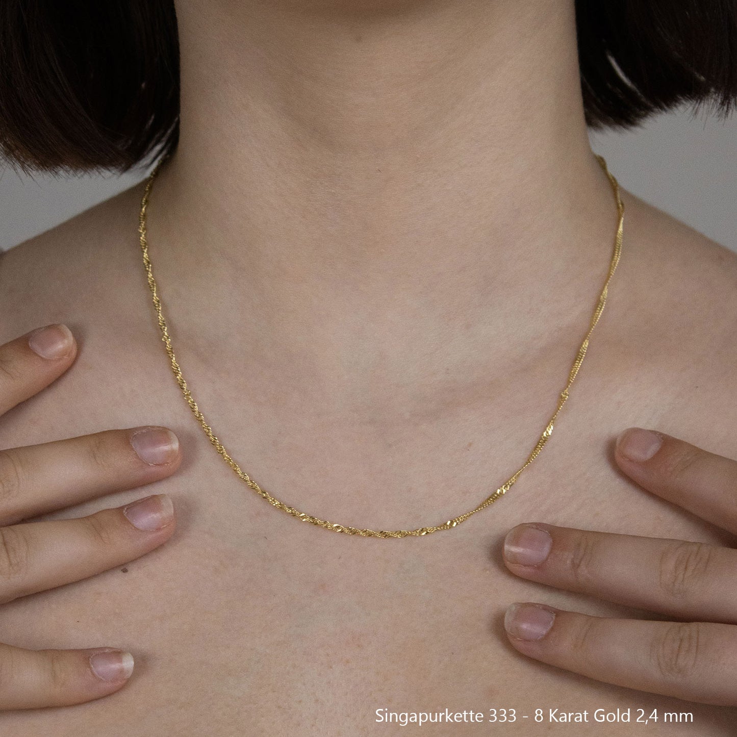 Singapurkette Halskette 333 - 8 Karat Gold Auswahl