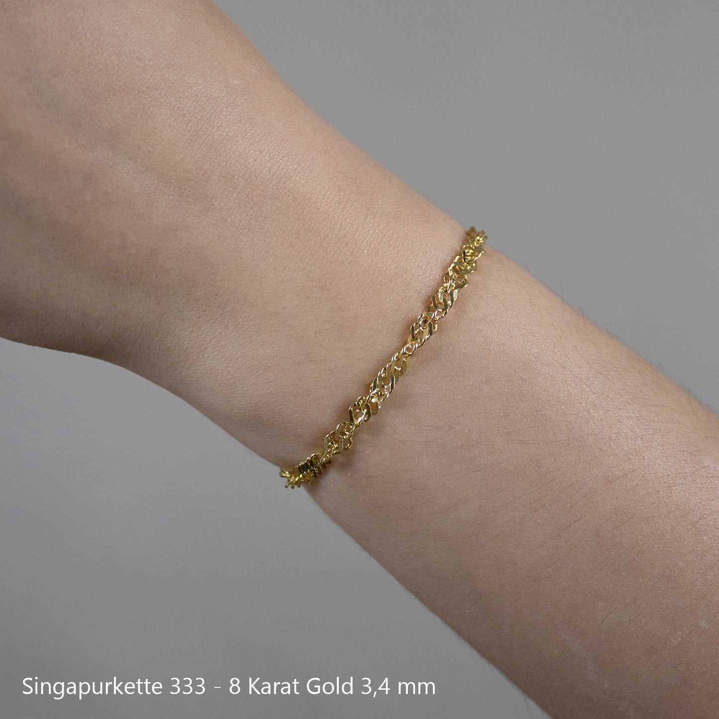 Singapurkette Halskette 333 - 8 Karat Gold Auswahl