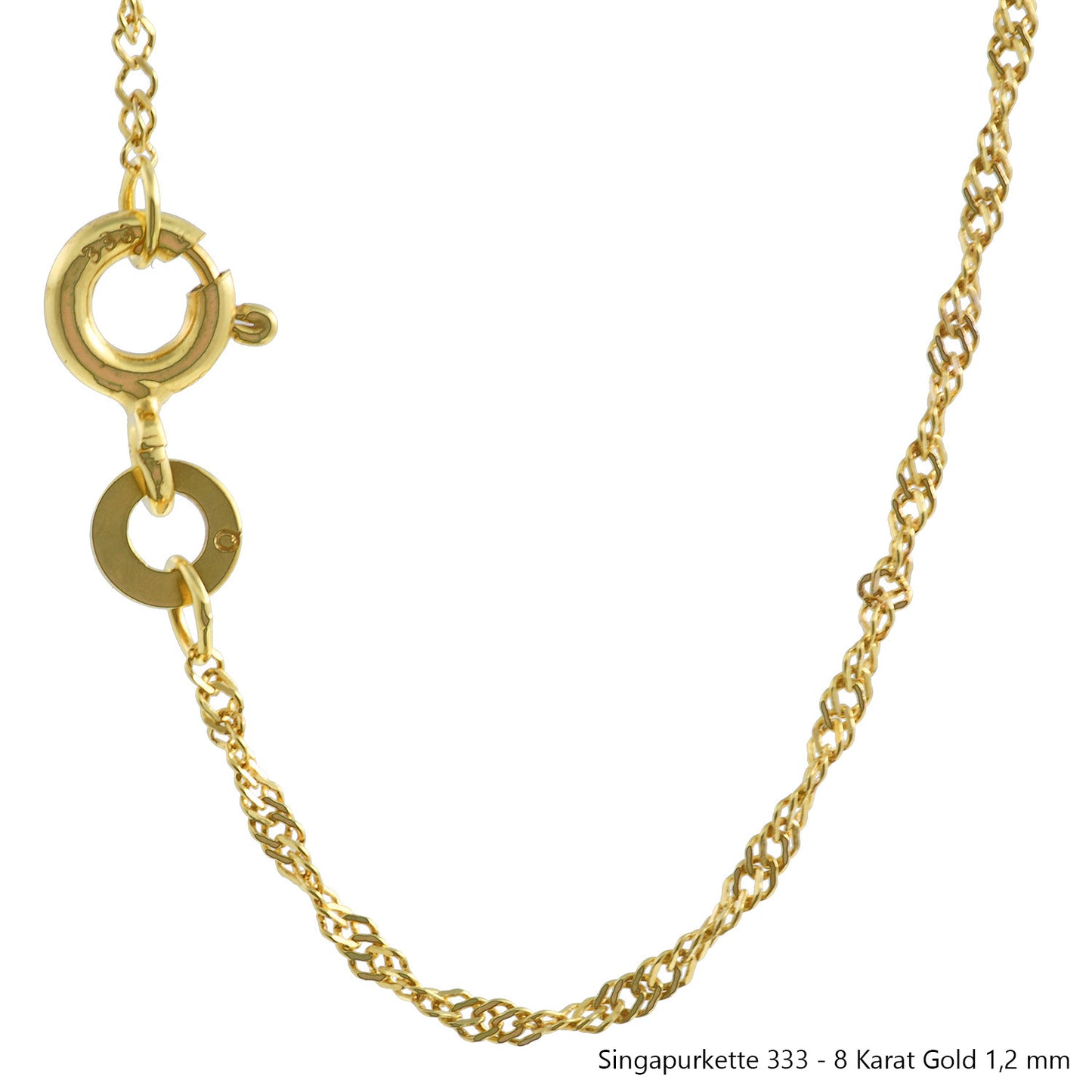 Singapurkette Halskette 333 - 8 Karat Gold Auswahl