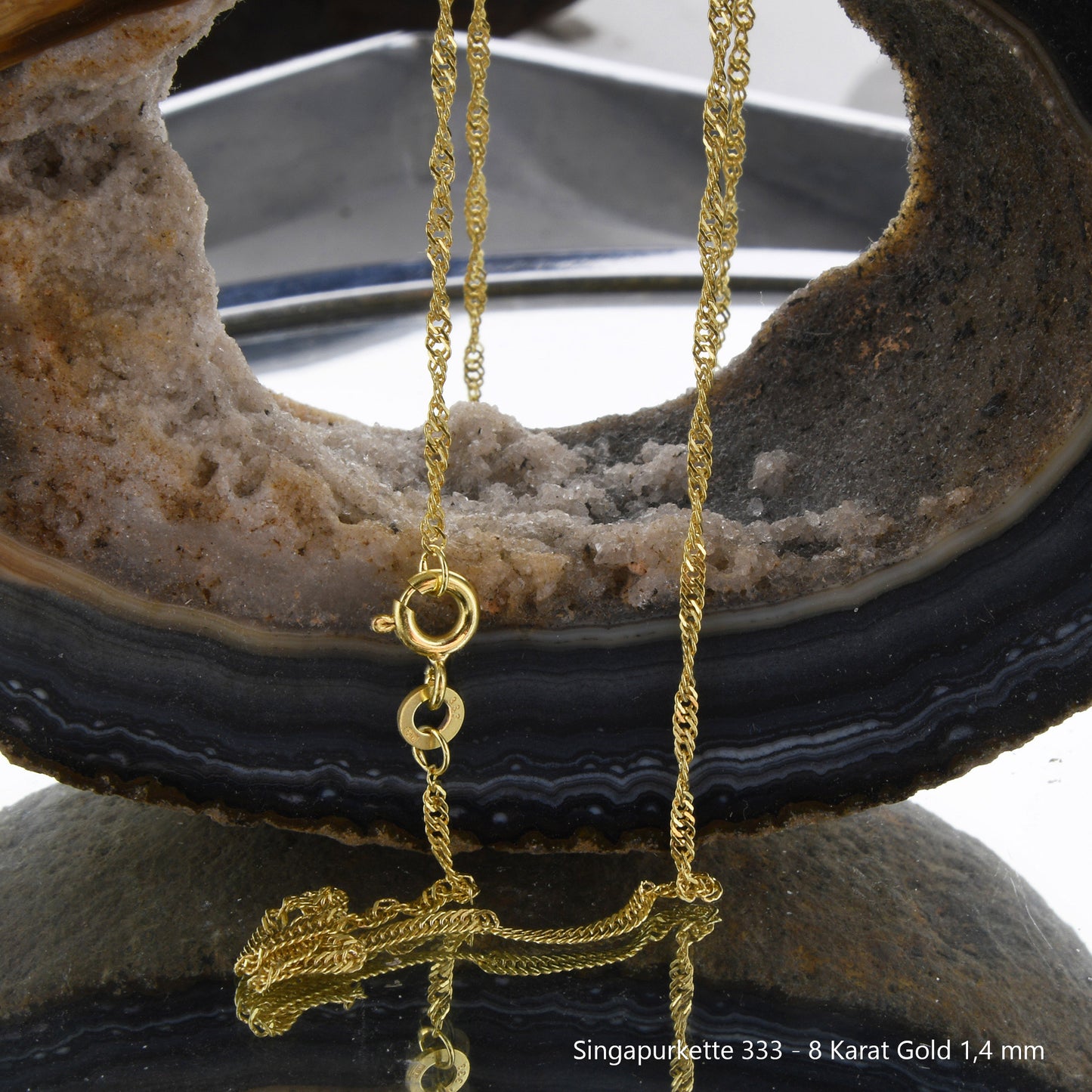 Singapurkette Halskette 333 - 8 Karat Gold Auswahl