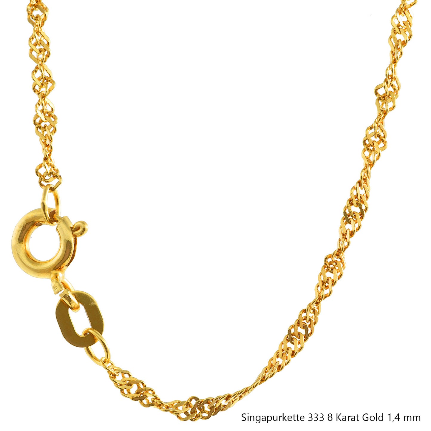 Singapurkette Halskette 333 - 8 Karat Gold Auswahl