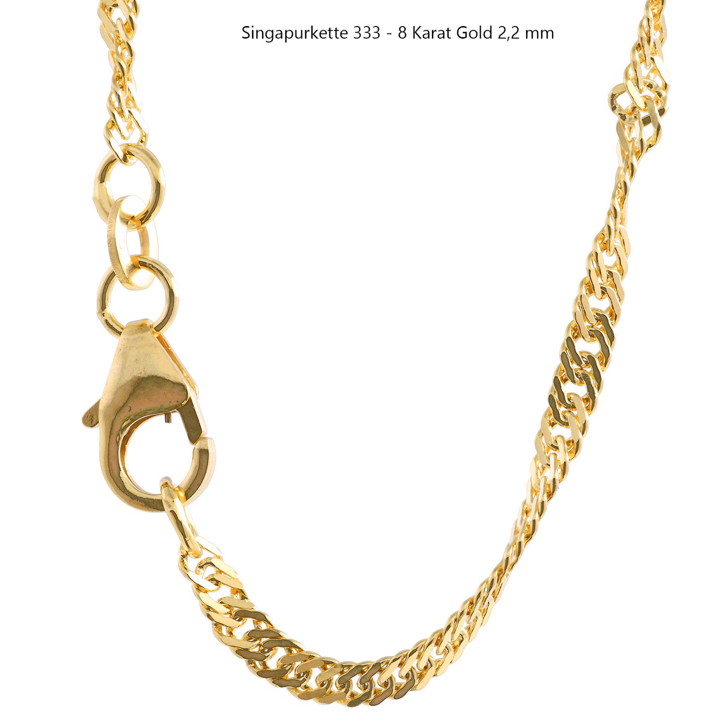 Singapurkette Halskette 333 - 8 Karat Gold Auswahl