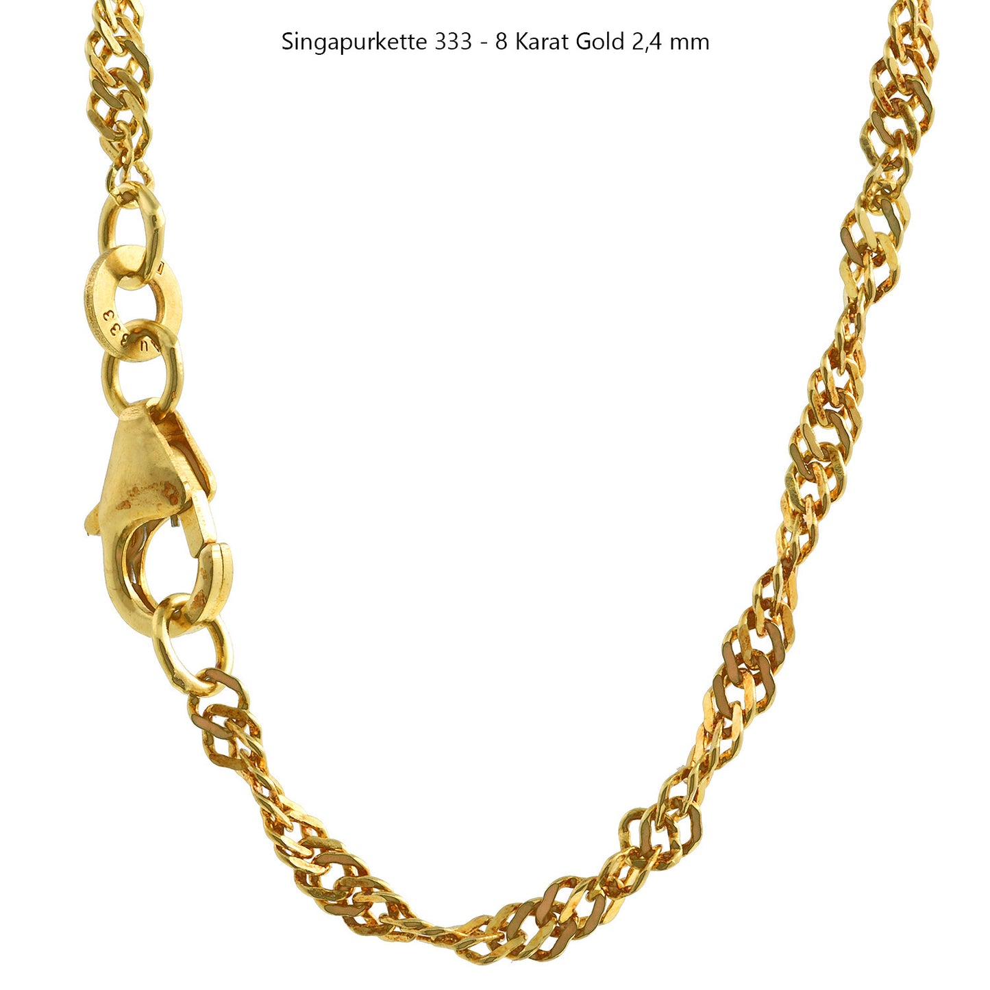 Singapurkette Halskette 333 - 8 Karat Gold Auswahl