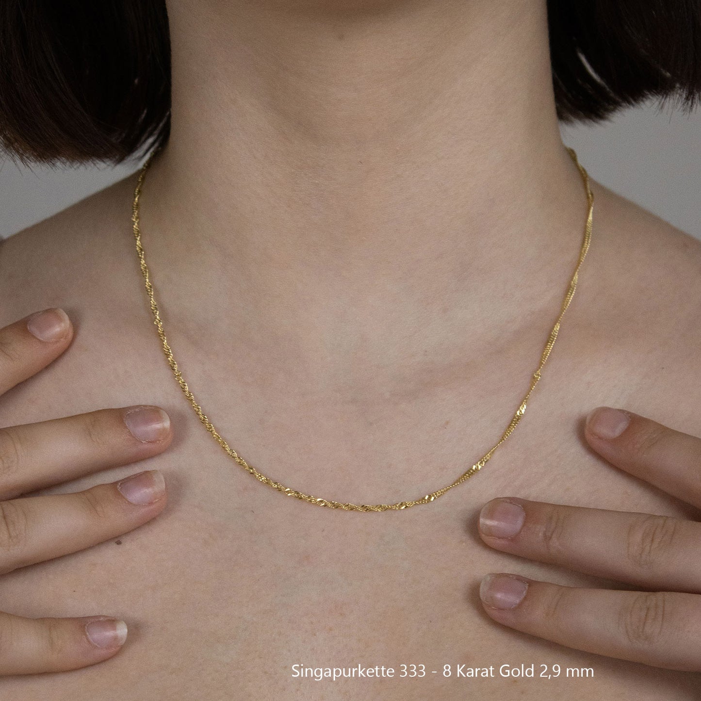 Singapurkette Halskette 333 - 8 Karat Gold Auswahl