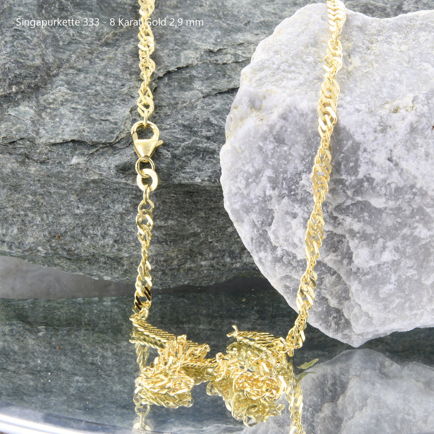 Singapurkette Halskette 333 - 8 Karat Gold Auswahl