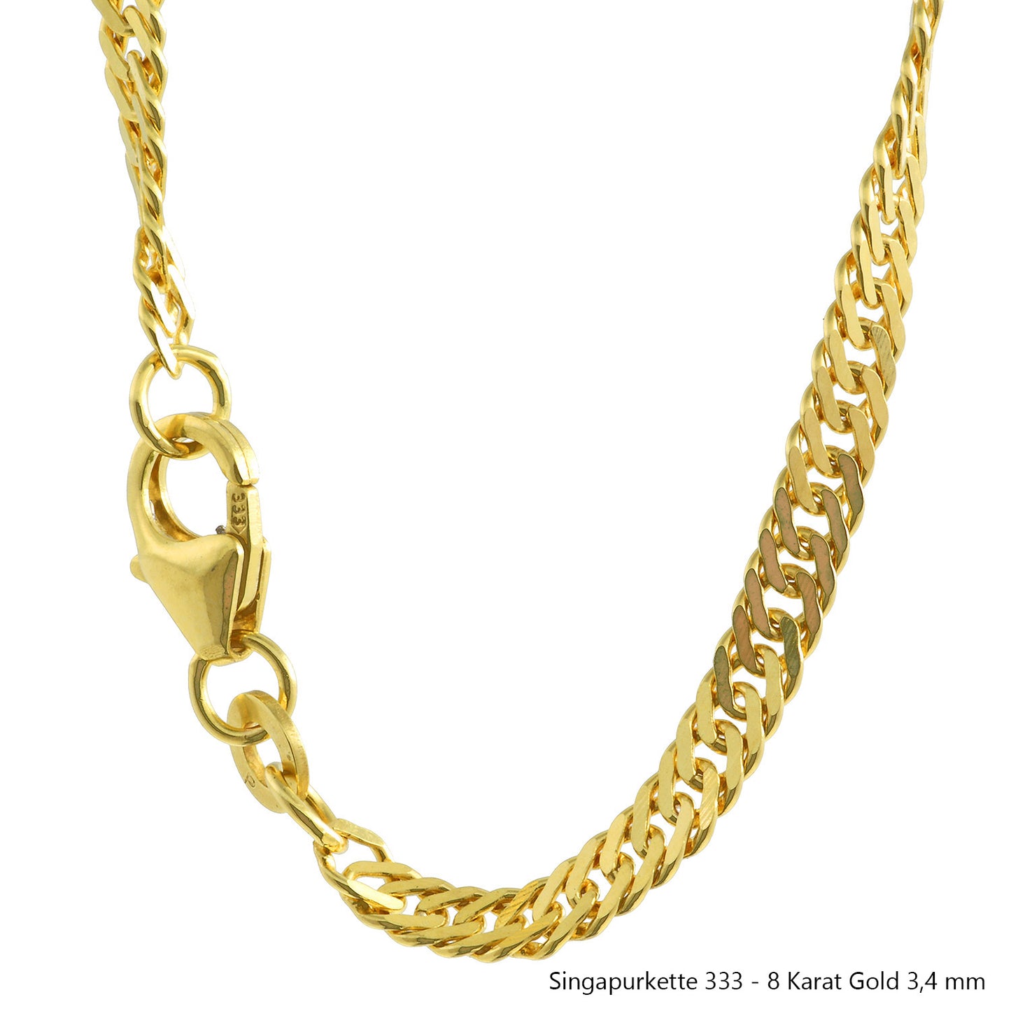Singapurkette Halskette 333 - 8 Karat Gold Auswahl