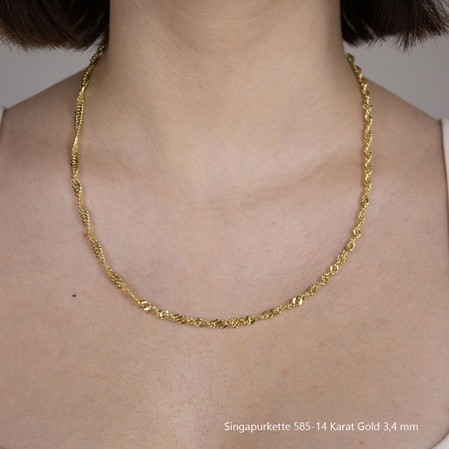 Singapurkette Halskette 333 - 8 Karat Gold Auswahl