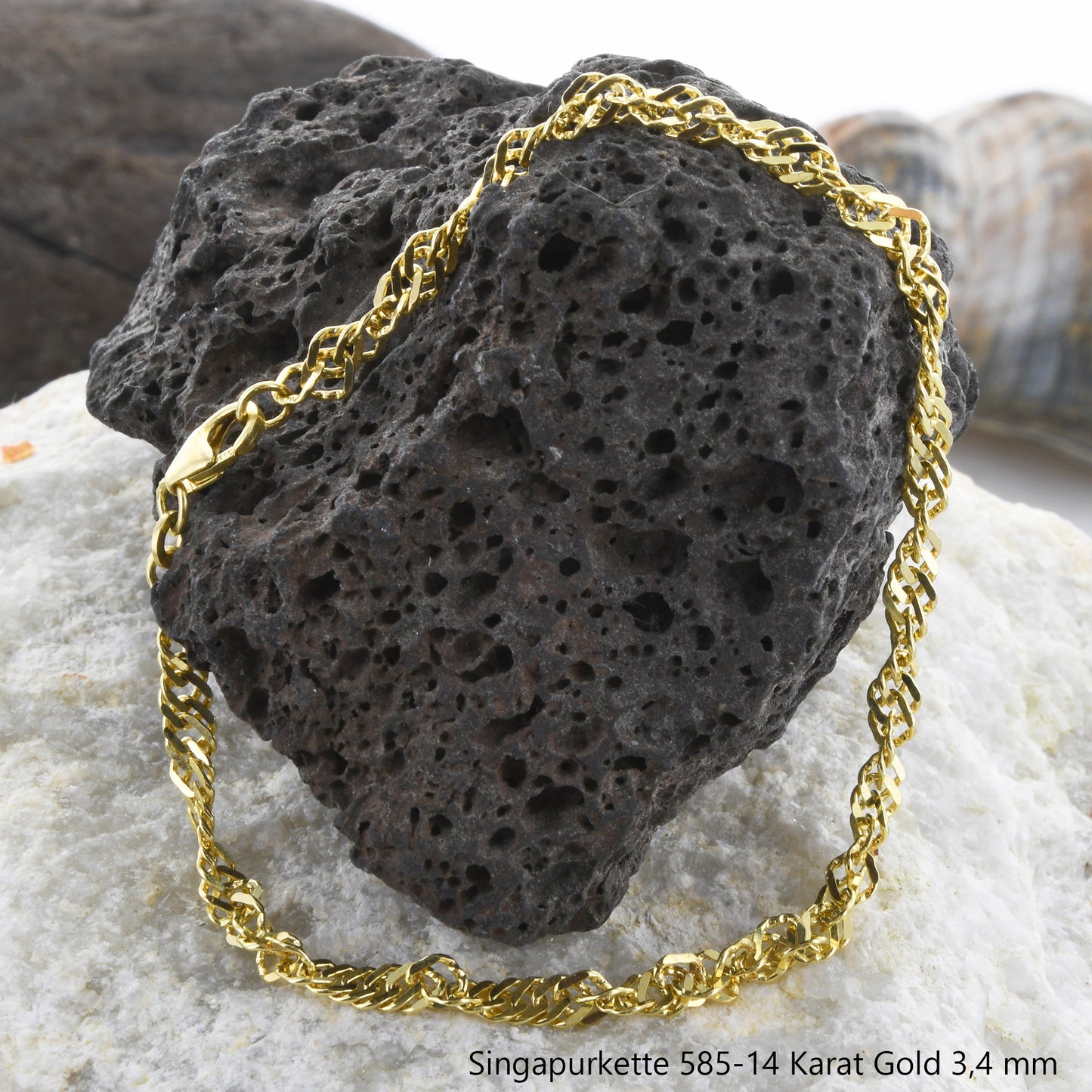 Singapurkette Halskette 333 - 8 Karat Gold Auswahl