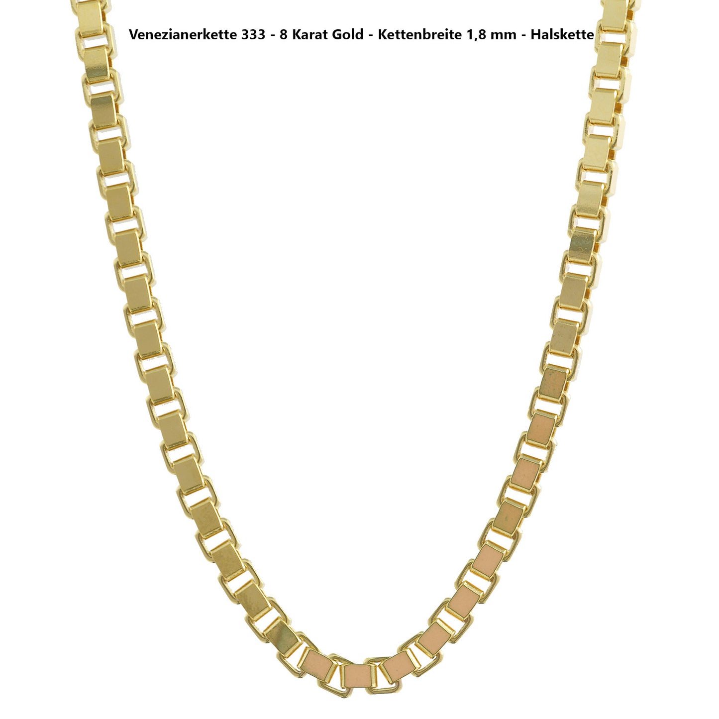Edle Venezianerkette Halskette - 333 - 8 Karat Gold Juwelier Qualität