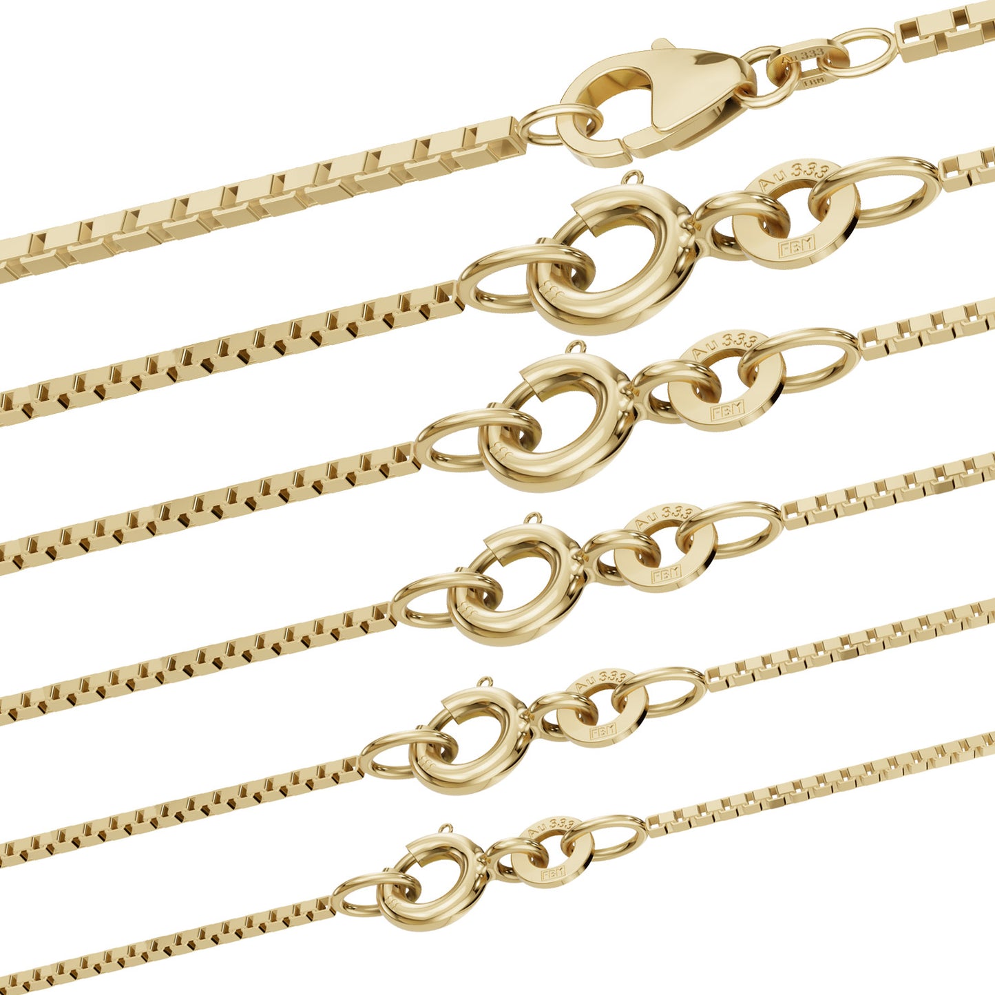 Edle Venezianerkette Halskette - 333 - 8 Karat Gold Juwelier Qualität