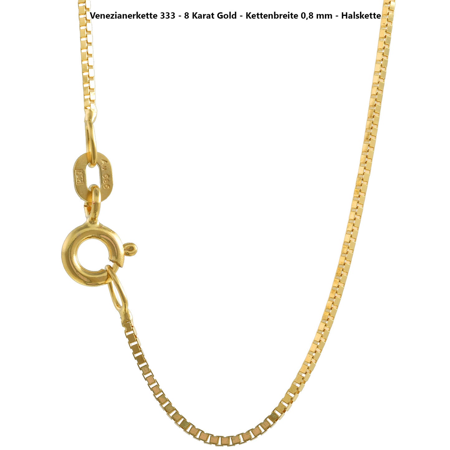 Edle Venezianerkette Halskette - 333 - 8 Karat Gold Juwelier Qualität