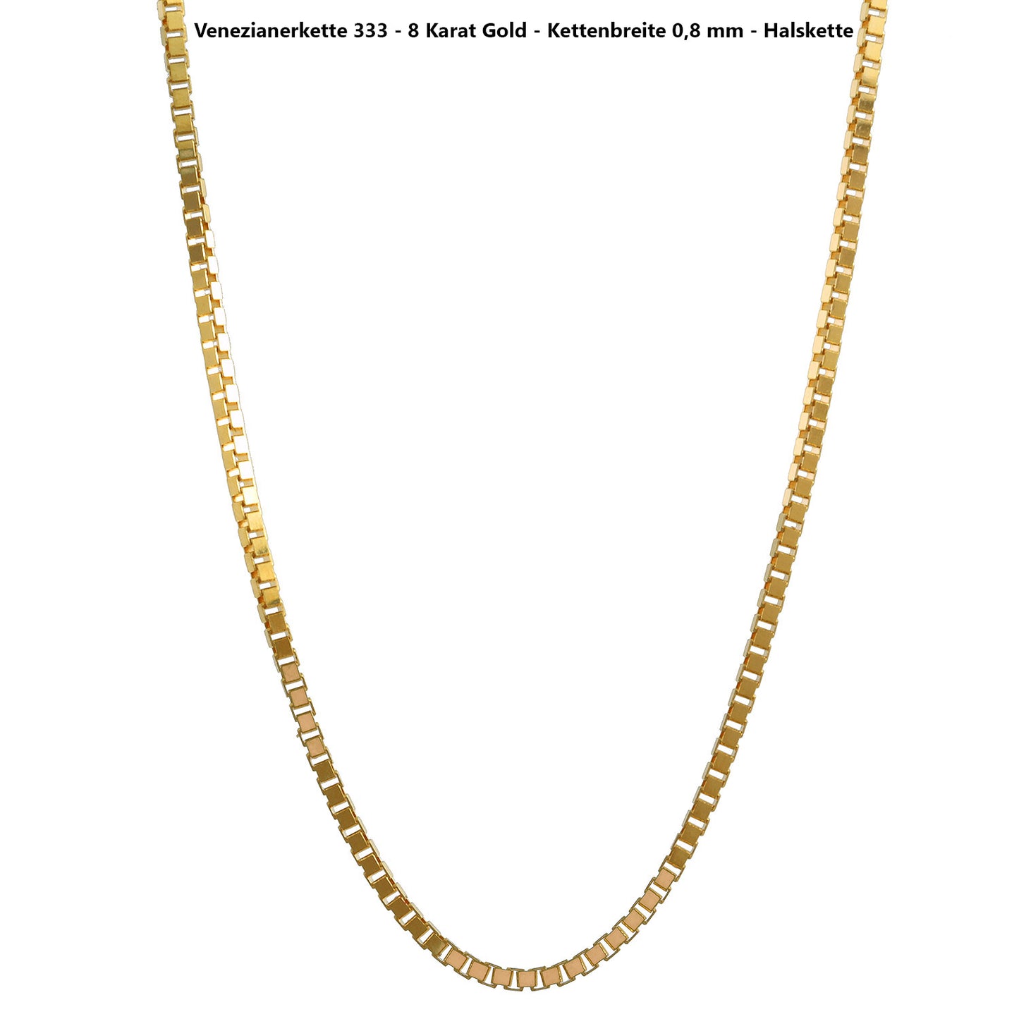 Edle Venezianerkette Halskette - 333 - 8 Karat Gold Juwelier Qualität