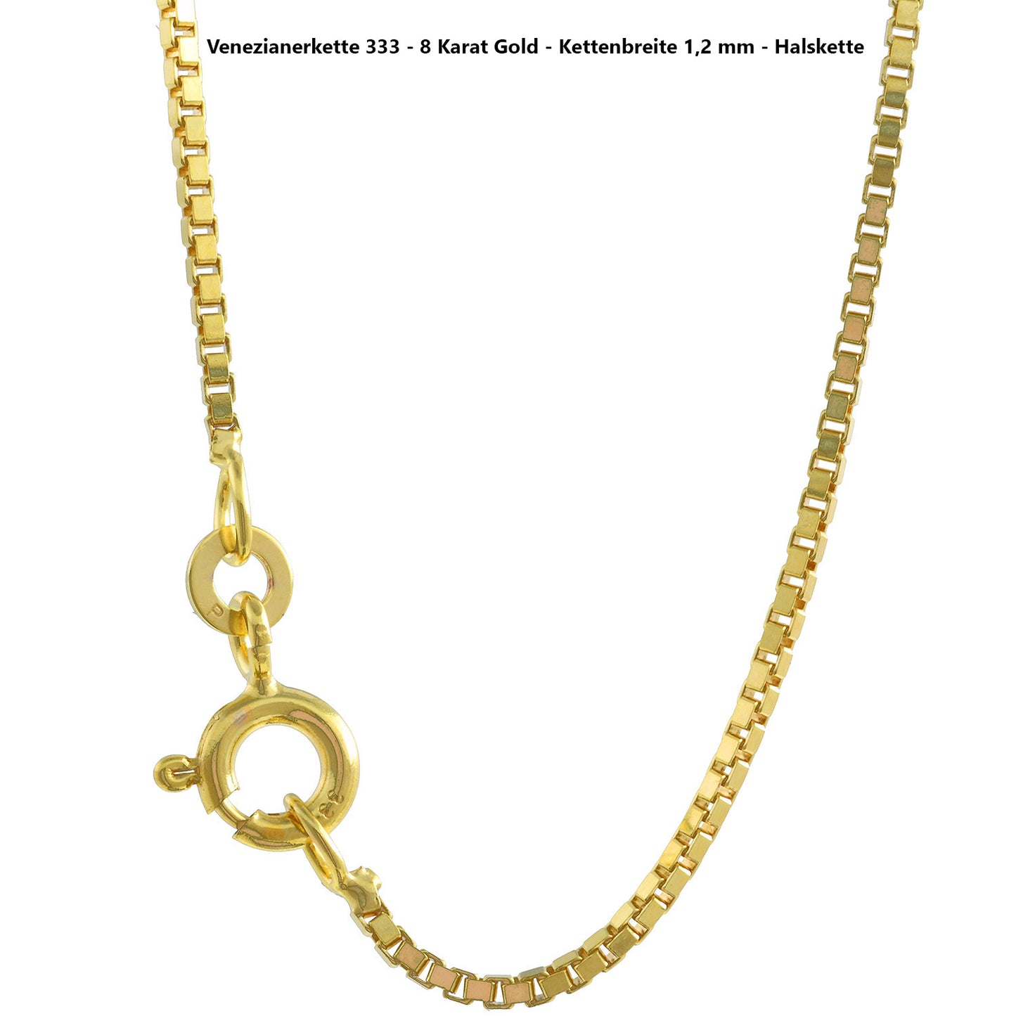 Edle Venezianerkette Halskette - 333 - 8 Karat Gold Juwelier Qualität