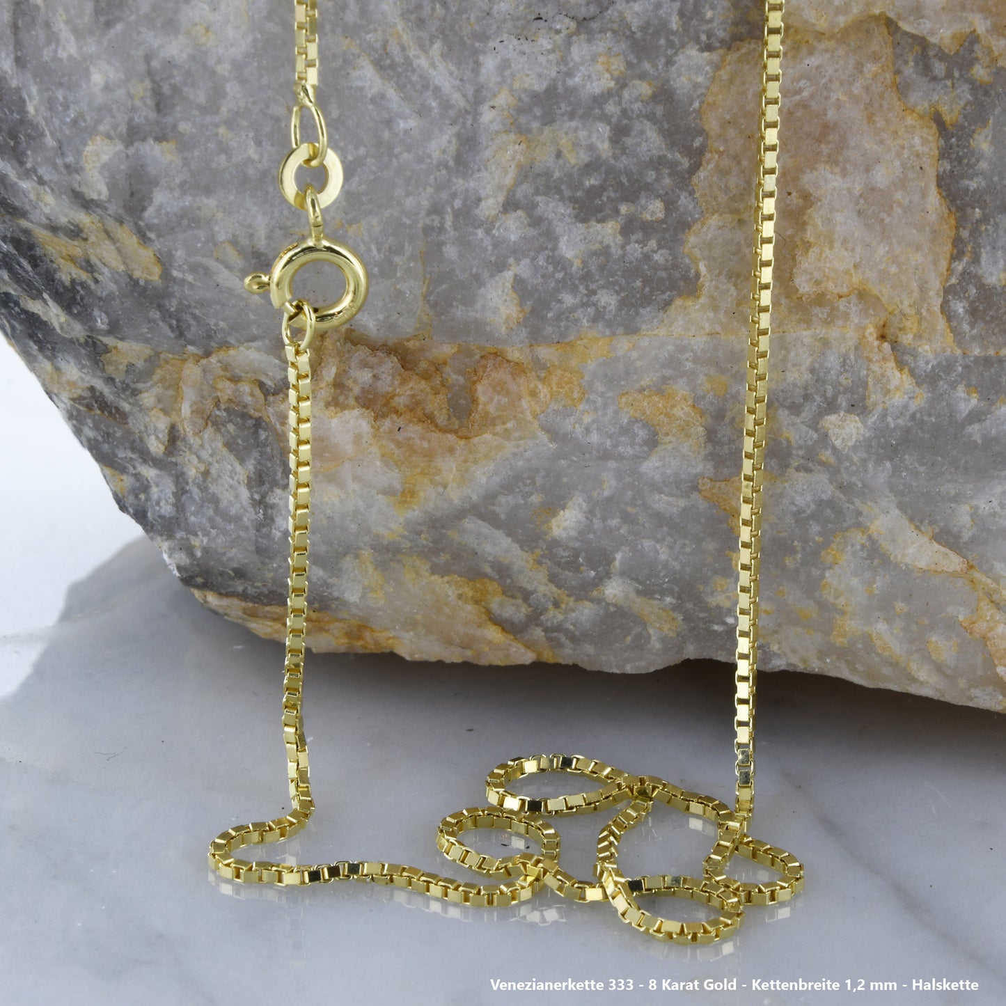Edle Venezianerkette Halskette - 333 - 8 Karat Gold Juwelier Qualität