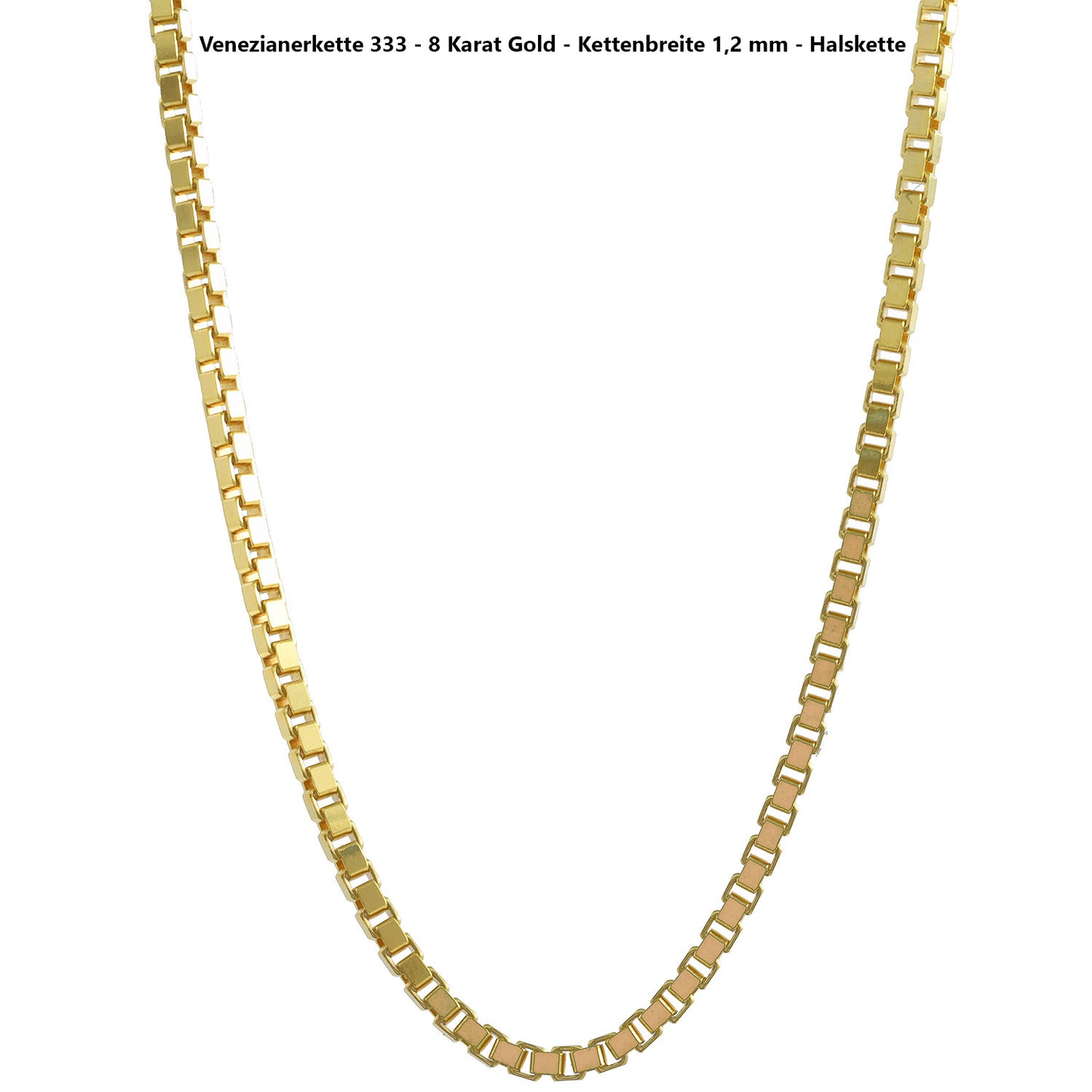 Edle Venezianerkette Halskette - 333 - 8 Karat Gold Juwelier Qualität