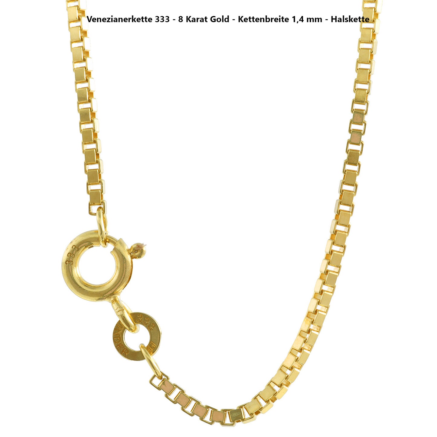 Edle Venezianerkette Halskette - 333 - 8 Karat Gold Juwelier Qualität